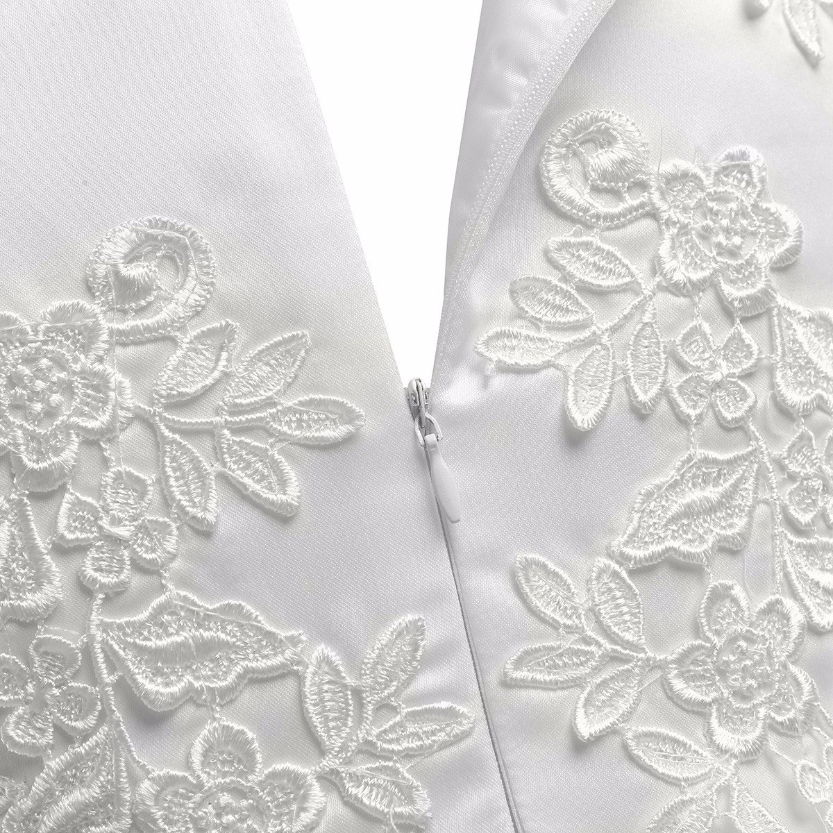 FEESHOW Elegant Crochet Embroidered Flower Girl Dress for Princess Pageant, Formal Wedding, Bridesmaid Party & Prom | Perfect for Special Occasions & Photo Shoots
