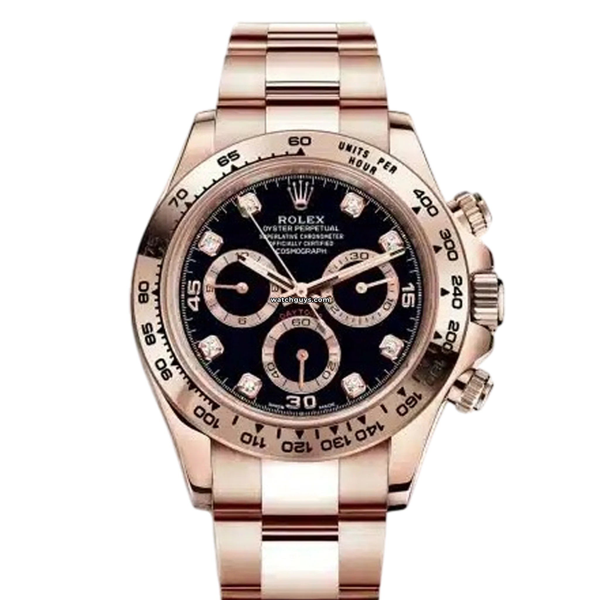 Luxury Rolex Daytona 116505 Men's Watch - 18K Rose Gold Case with Black Diamond Dial - Perfect for Business Meetings & Special Occasions