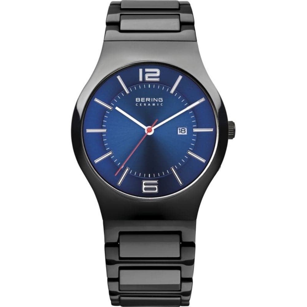 BERING Men's Ceramic Watch 31739-747 - Black Stainless Steel Chronograph Timepiece for Business, Casual & Outdoor Activities