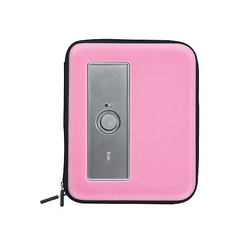 iLuv iSP210BLK Portable Amplified Stereo Speaker Case for iPad, iPad 2, MP3 Players & Tablets - Pink | Travel, Home & Office Use | Enhanced Audio for Music, Movies & Gaming