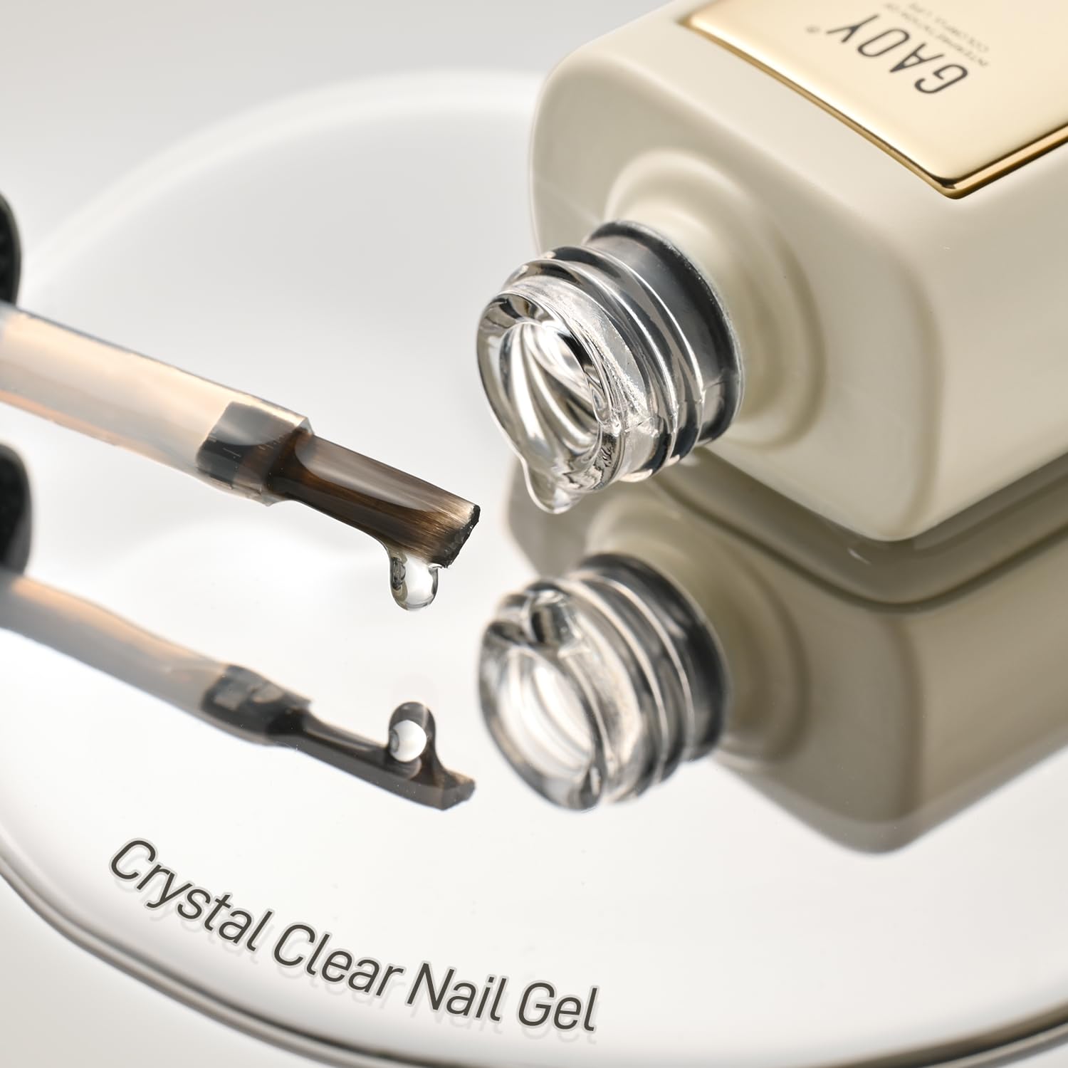 GAOY Clear Builder Gel for Nails - 16ml Nail Strengthener & Self-Leveling Hard Gel | Long Lasting Soak Off UV Gel for Professional Salon & DIY Manicures at Home