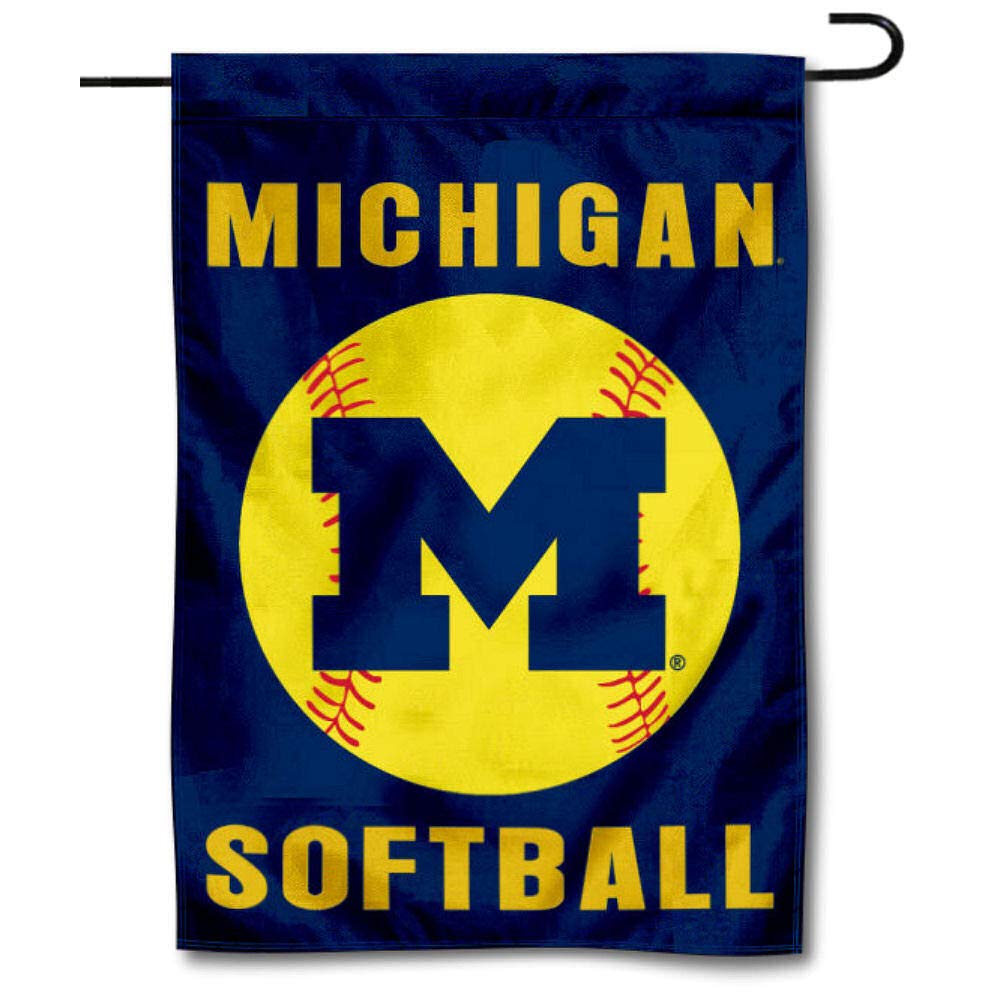Michigan Wolverines Softball Garden Flag - College Team Banners & Flags for Outdoor Decor - Perfect for Game Day, Tailgating, and School Spirit Displays