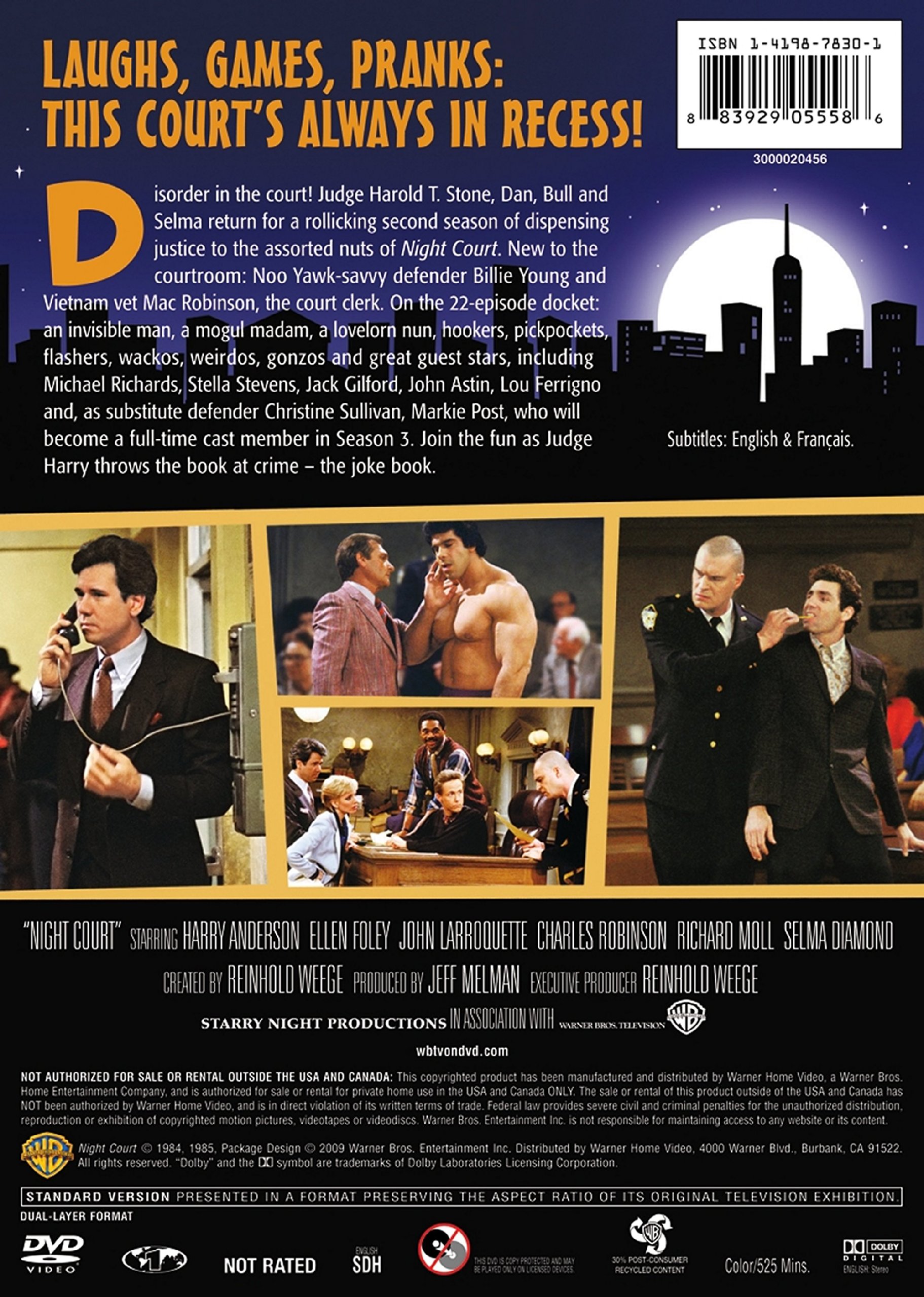 Night Court: Season 2 DVD - Classic TV Comedy Series - Perfect for Home Entertainment & Nostalgic Viewing