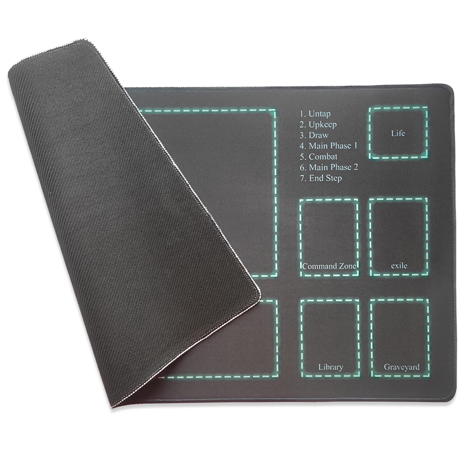 Premium MTG Playmat with Stitched Field Rules Zones - Includes Free Plastic Storage Tube & Bag | Perfect for Magic: The Gathering Beginners | Great for Tournaments, Casual Play & Home Game Nights