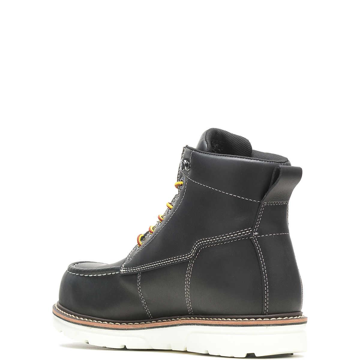 Men's I-90 Durashocks Moc Toe Carbonmax 6 Inch Work Boots - Black Steel Toe Safety Shoes for Construction, Warehouse & Outdoor Work