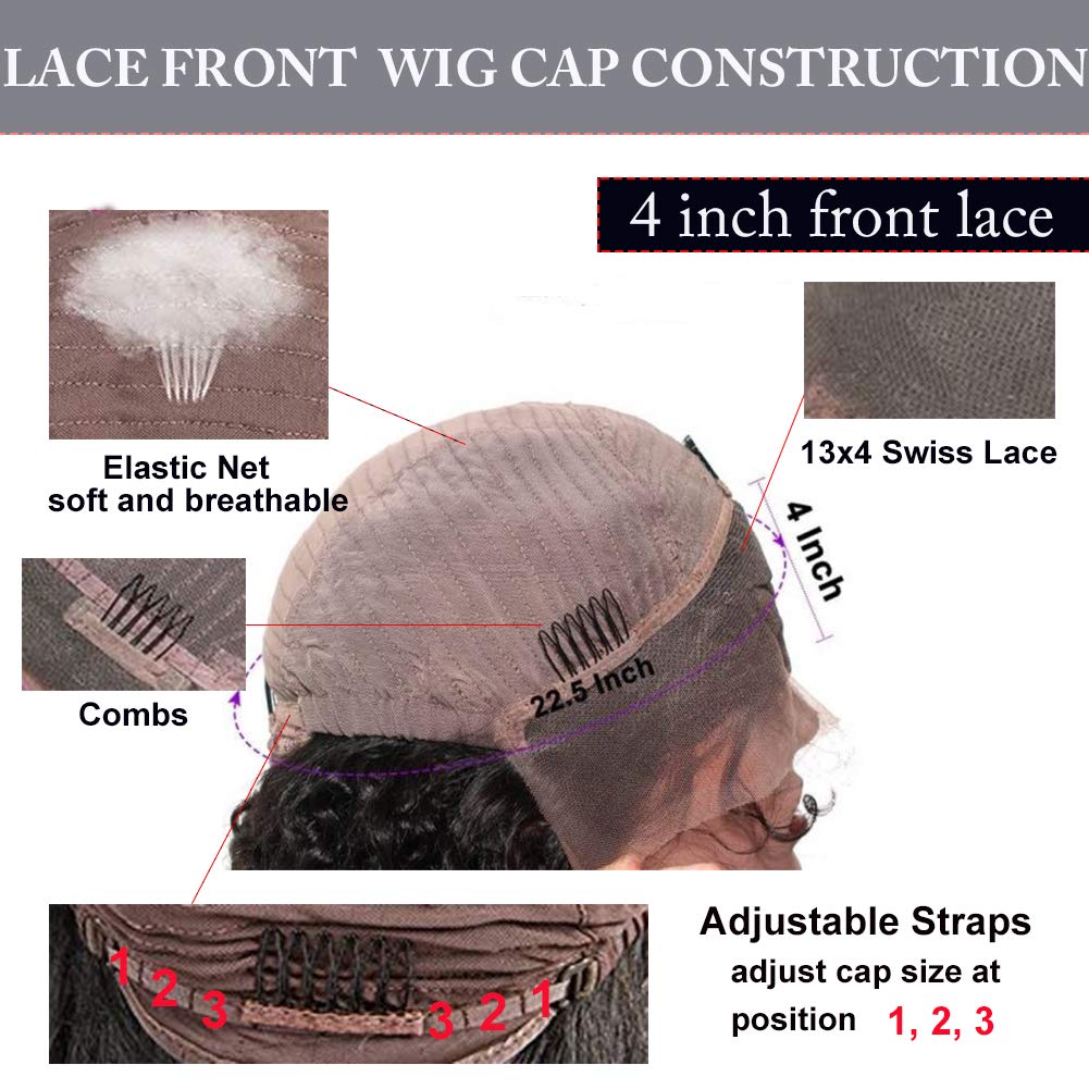 13x6 Deep Part Lace Front Wig 16 Inch - 130% Density Brazilian Human Hair with Baby Hair | Red Body Wave Lace Front Wigs for African American Women | Perfect for Daily Wear, Parties & Special Occasions