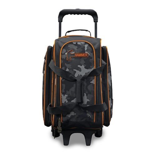Premium Deluxe Double Roller Camo Bowling Bag - Heavy Duty Rolling Bowling Ball Case with Wheels for Men & Women - Perfect for League Play, Tournaments & Travel