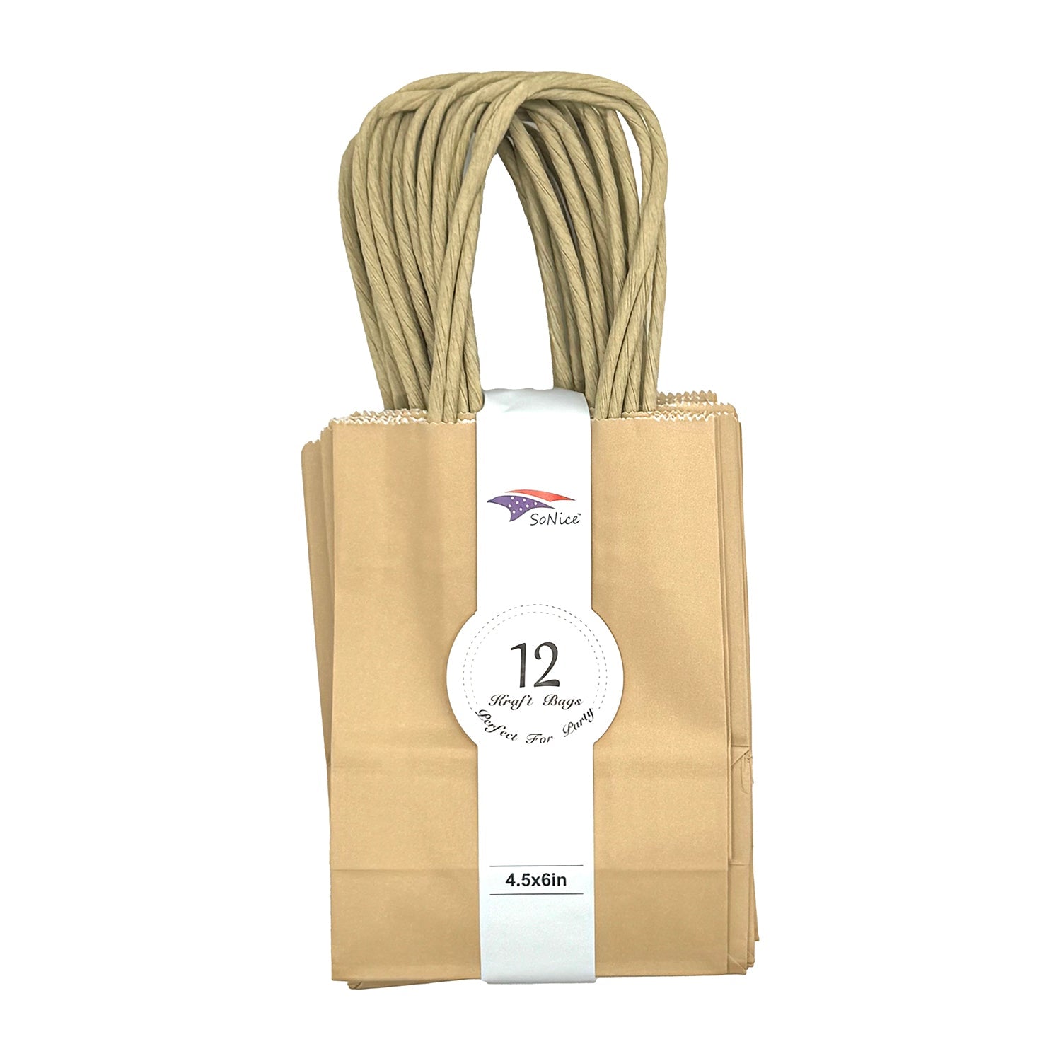 Eco-Friendly Kraft Paper Bags 8x10 Inches - 12 Pack | Natural Brown Gift Bags for Parties, Weddings & Retail Packaging | Sustainable & Biodegradable