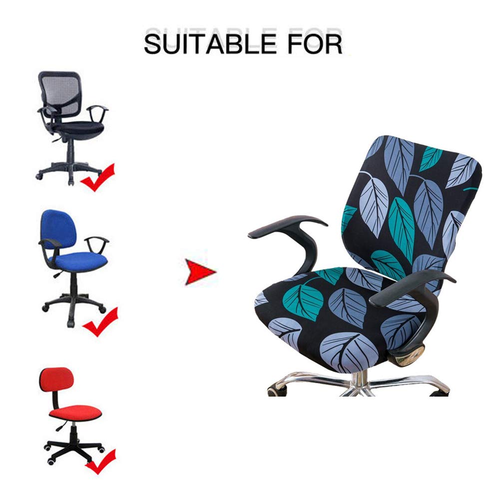 BestMemories Universal Stretch Office Chair Cover - Washable Computer Chair Slipcover for Home & Office - Fits Most Swivel & Rotating Chairs (Home Office, Gaming, Study Room)