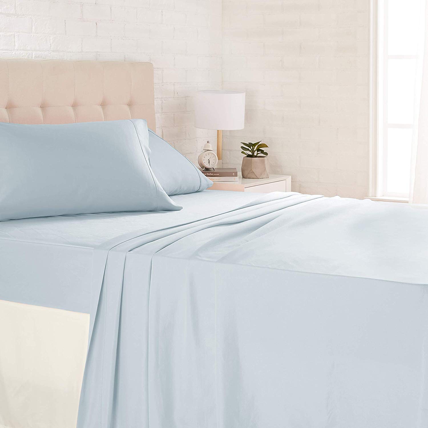 4PCs Luxury Soft 100% Egyptian Cotton Full Sheet Set - 800 Thread Count, 21