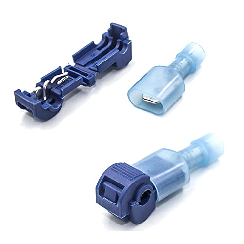80PCS T Tap Wire Connectors - 18-14 AWG Quick Splice Electrical Connectors (Blue 40 Pairs) for Automotive, Marine, and Home Electrical Wiring Projects