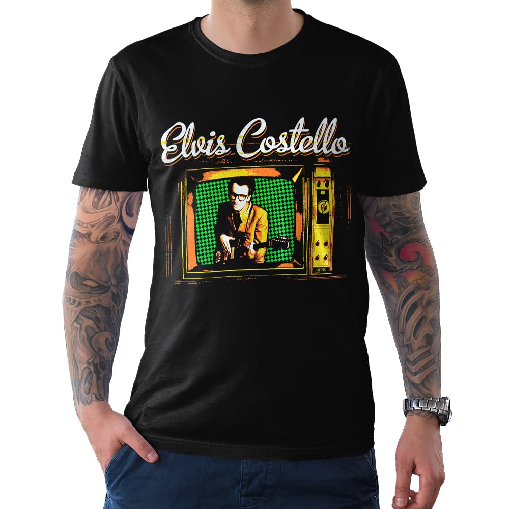 Elvis Costello Vintage T-Shirt - Retro Music Band Tee for Men & Women - Soft Cotton Classic Rock T-Shirt - Perfect for Concerts, Gifts & 80s Theme Parties