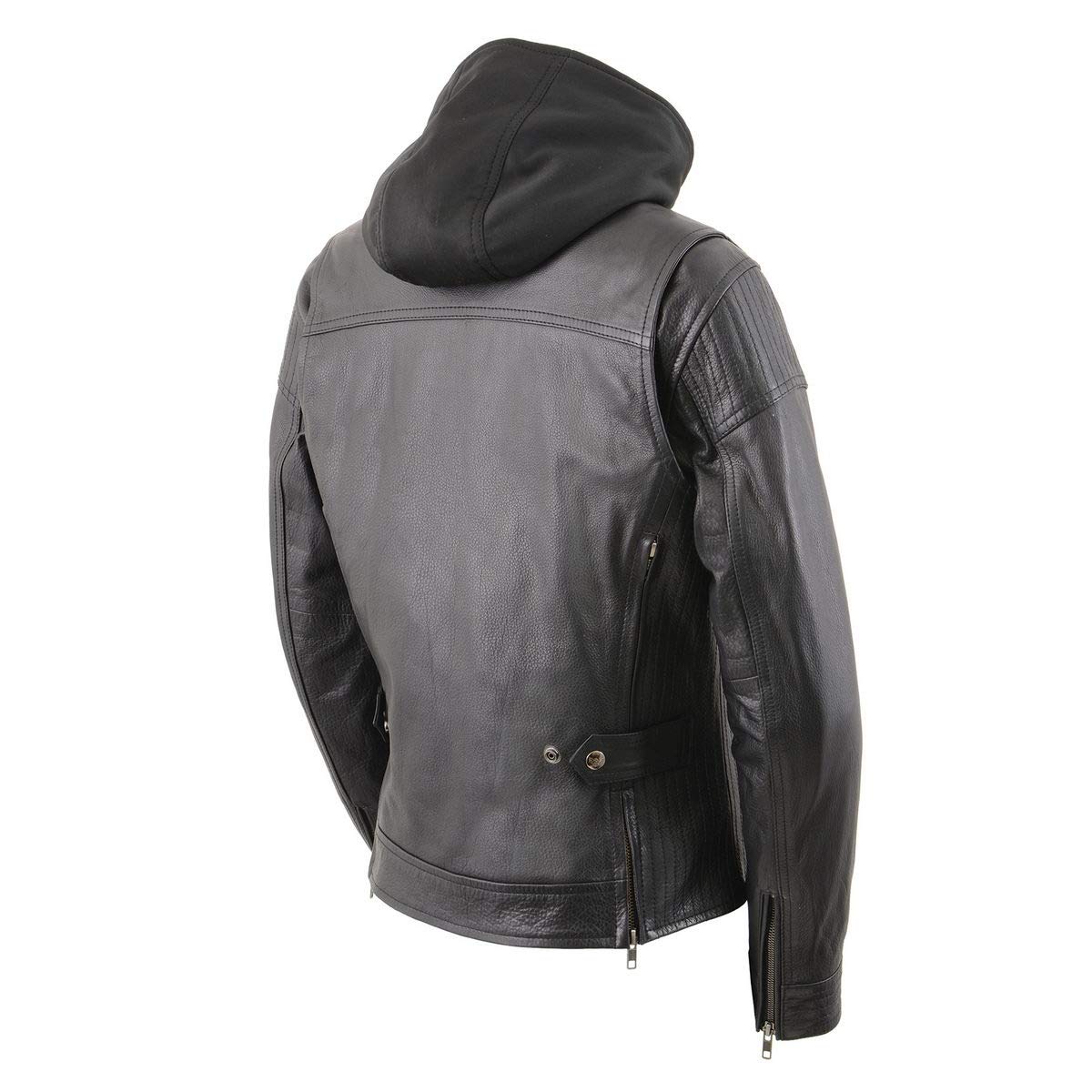 Milwaukee Leather Women's Vented Racer Jacket with Removable Hood - MLL2501 | Motorcycle Riding Jacket for Women | Perfect for Biking, Outdoor Adventures & Casual Wear