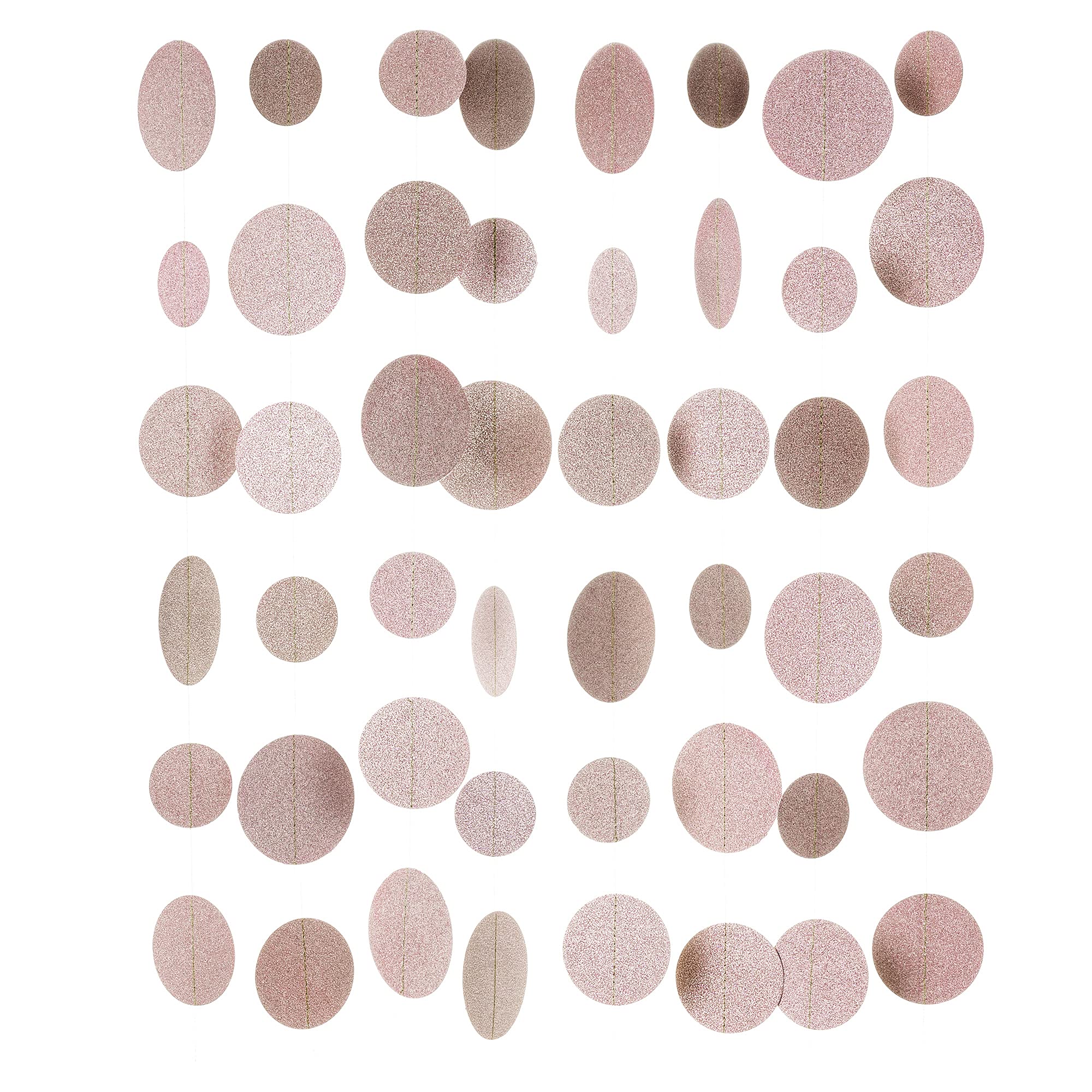 Rose Gold Glitter Garland - 20ft Party Decor for Weddings & Events