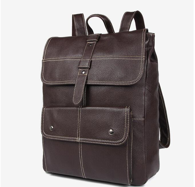 Stylish Black Leather Backpack for Business Professionals - Perfect for Office, Travel & Daily Commute