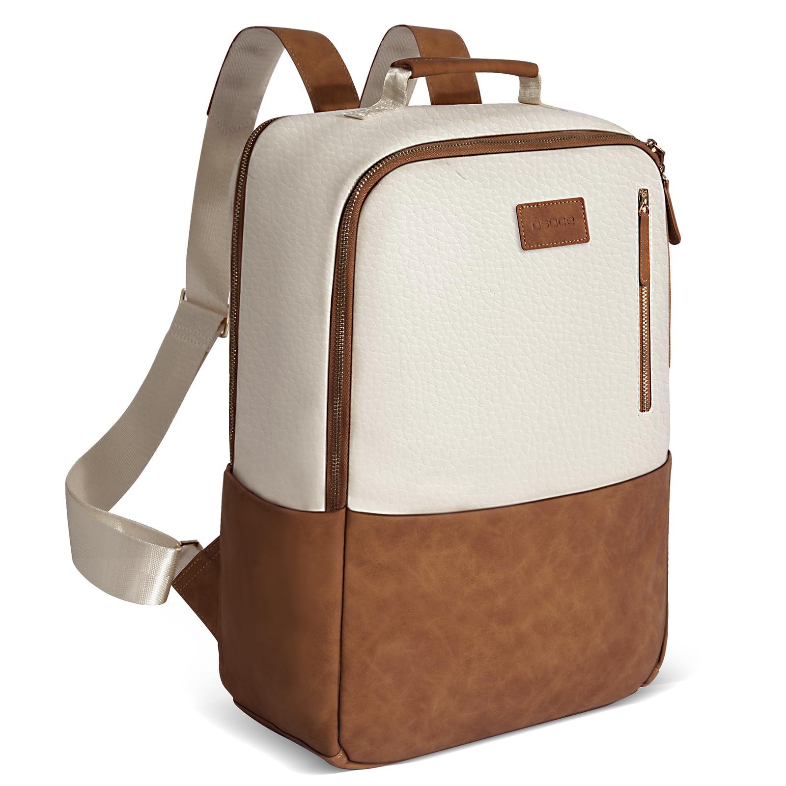 Vintage Leather Laptop Backpack for Women & Men - 15.6