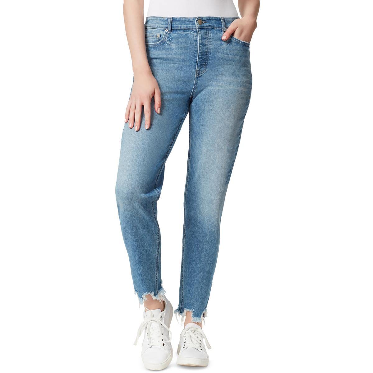 Jessica Simpson Women's High Rise Tapered Leg Denim Jeans - Slim Fit Stretch Comfort for Casual Wear & Everyday Outfits