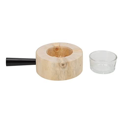 Elegant Wooden Candle Holder Set - Black Handle Candlestick Stand for Home Decor, Wedding Centerpieces & Romantic Dinner Table Setting - Space-Saving Stable Candle Display with Simple Modern Design