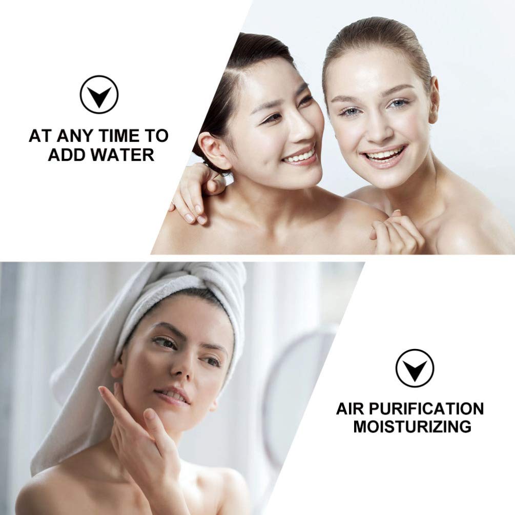 Healifty Mini Humidifier Facial Steamer - Portable USB Charging Ionic Face Mister for Skin Moisturizing | Travel-Friendly Handheld Humidifier with Cute Cartoon Design | Perfect for Home, Office & On-the-Go Skincare