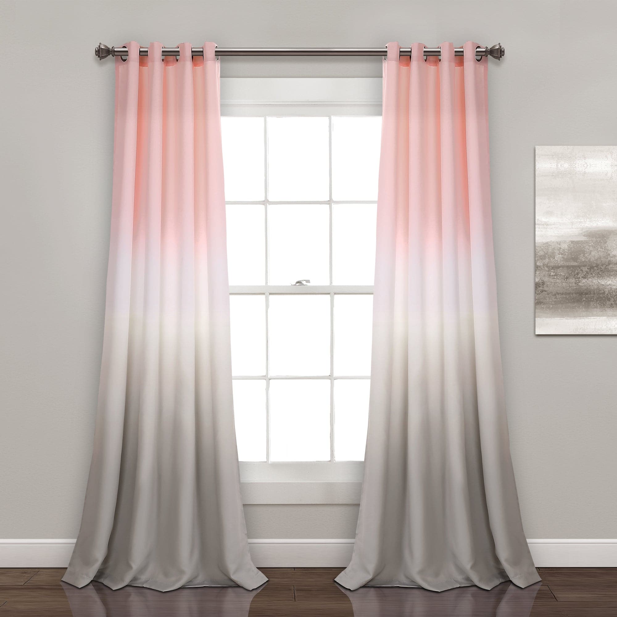 Umbre Fiesta Light Filtering Window Curtain Panel Set - Blackout Sheer Drapes for Living Room & Bedroom - Soft Textured Fabric with Rod Pocket - 2 Panels 84 Inch Long - Perfect for Home Decor & Privacy
