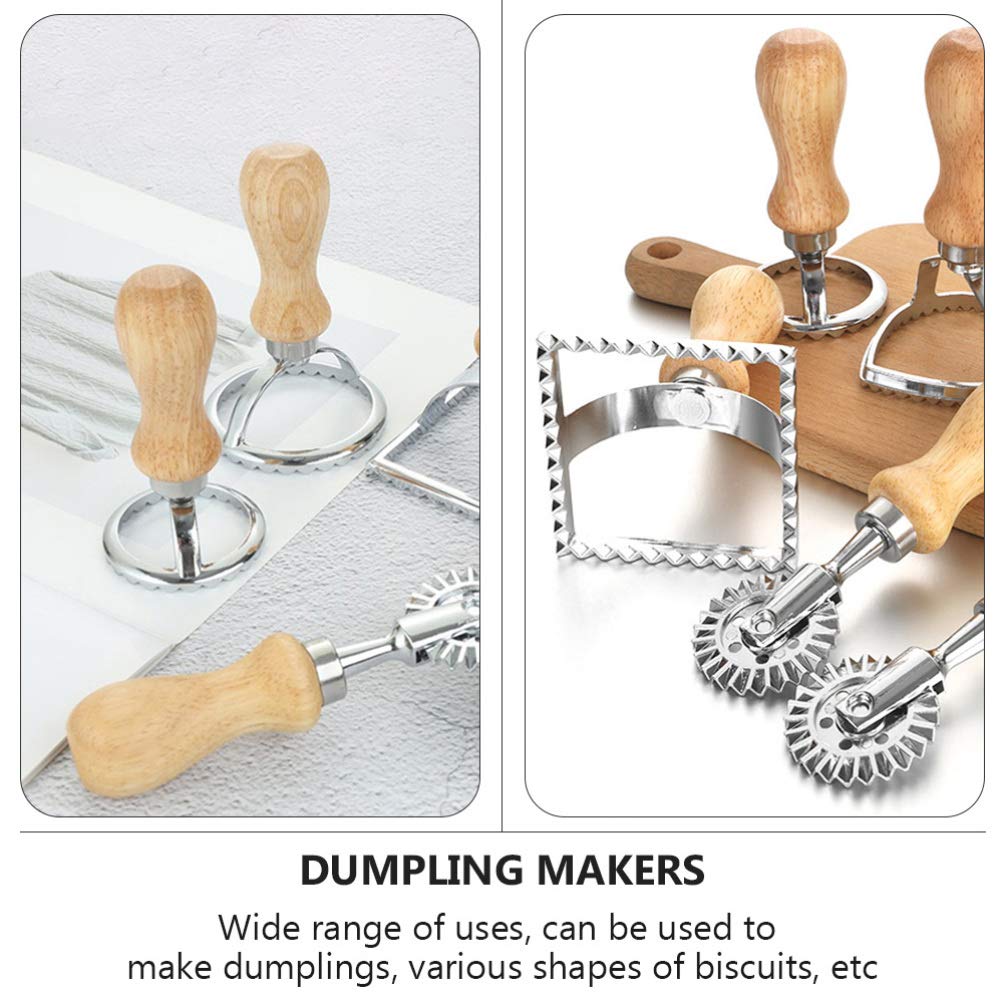 4pcs Alloy Dumpling Maker Set - Biscuit & Cookie Mold, Dumpling Wrapper Cutter for Baking - Perfect for Homemade Dumplings, Pastries & Cookies - Ideal for Kitchen, Bakery & Holiday Cooking