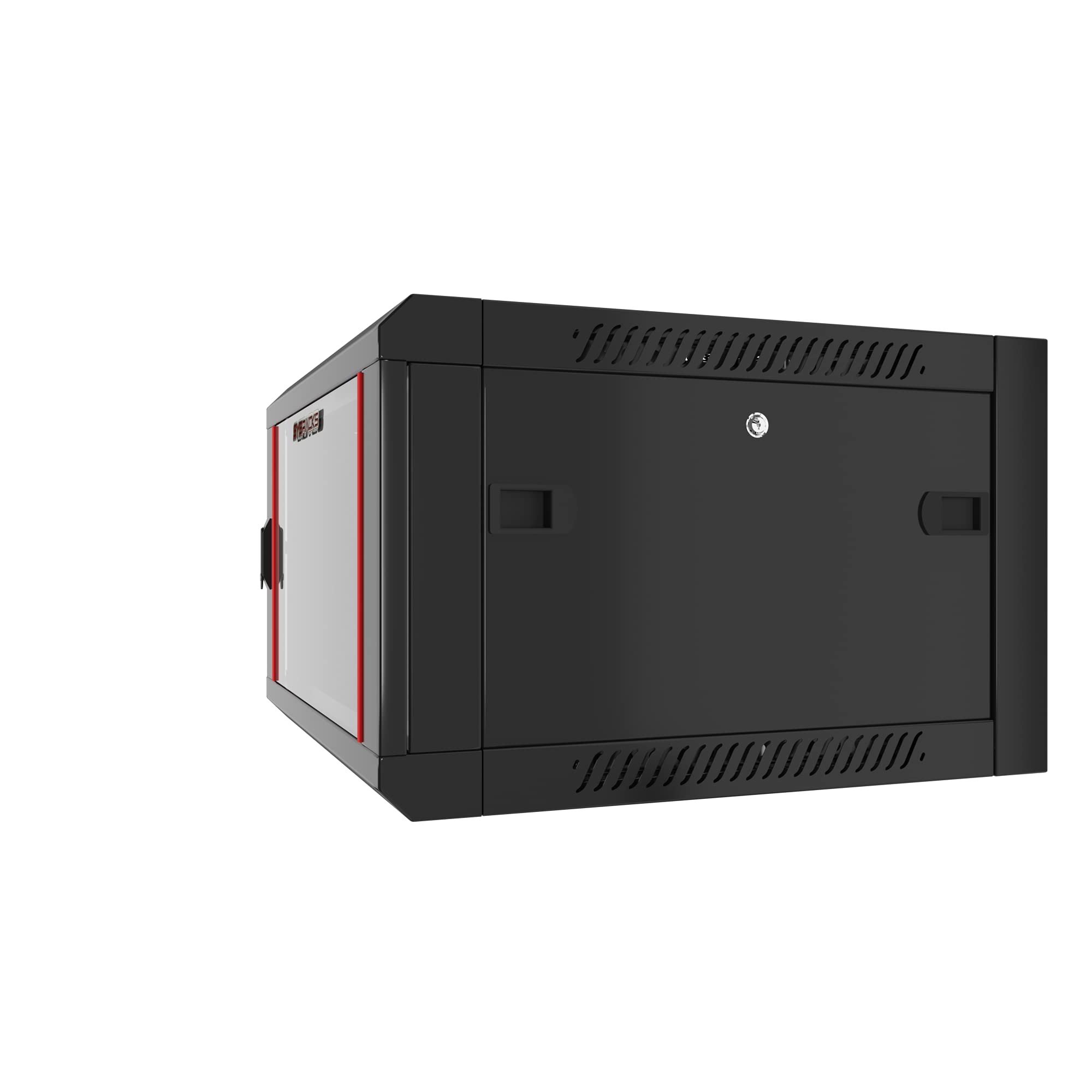 6U Wall Mount Server Rack Cabinet - 24-Inch Depth Network Equipment Enclosure for Electronics, Security & AV Systems - Perfect for Data Centers, Home Studios & Office Server Rooms