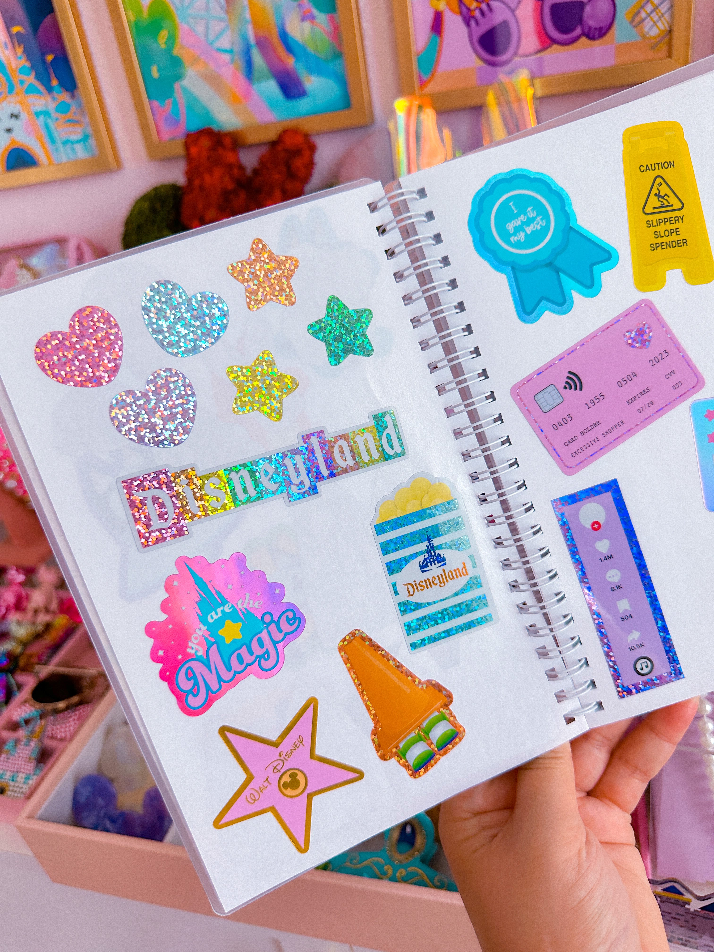 Waterproof Magic Donut Stickers - Decorative Vinyl Decals for Laptops, Water Bottles, and DIY Crafts - Perfect for Home, Office, and School Use