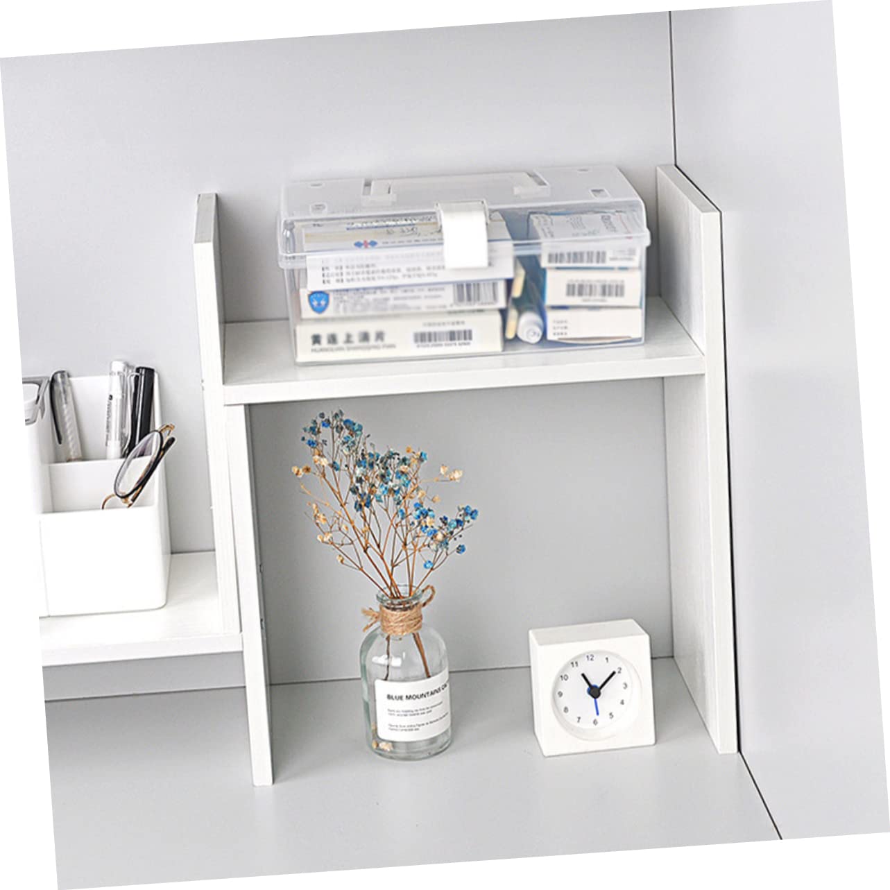 White Medicine Storage Organizer Box - Portable Pill Holder for Cabinet, Car & Travel | Compact Medical Kit for Daily Medication & First Aid Supplies