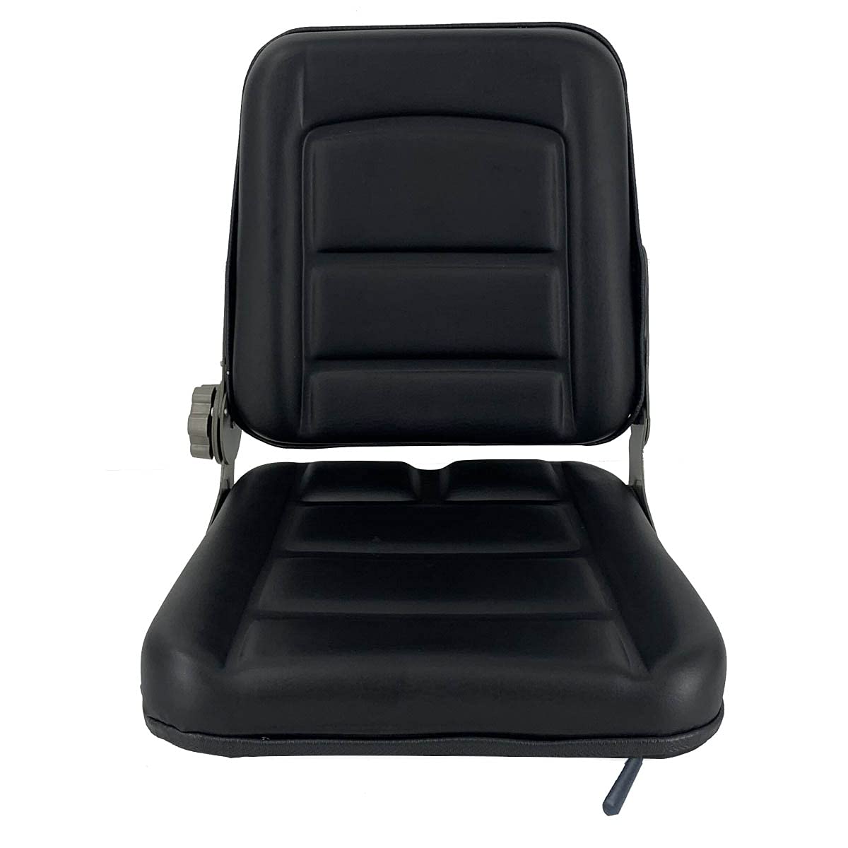 Universal Tractor Seat Replacement - Adjustable Suspension Seat for Forklifts, Skid Steers & Lawn Mowers - Ergonomic Black Seat with Backrest Angle Adjustment - Perfect for Farming, Construction & Landscaping Work