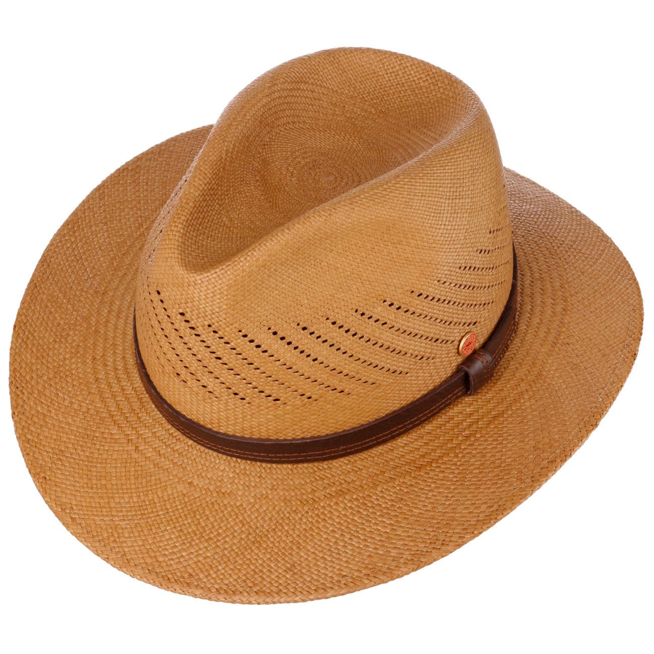 Mayser Piero Panama Straw Hat for Men & Women - Lightweight & Breathable Summer Sun Hat for Beach, Travel, and Outdoor Activities