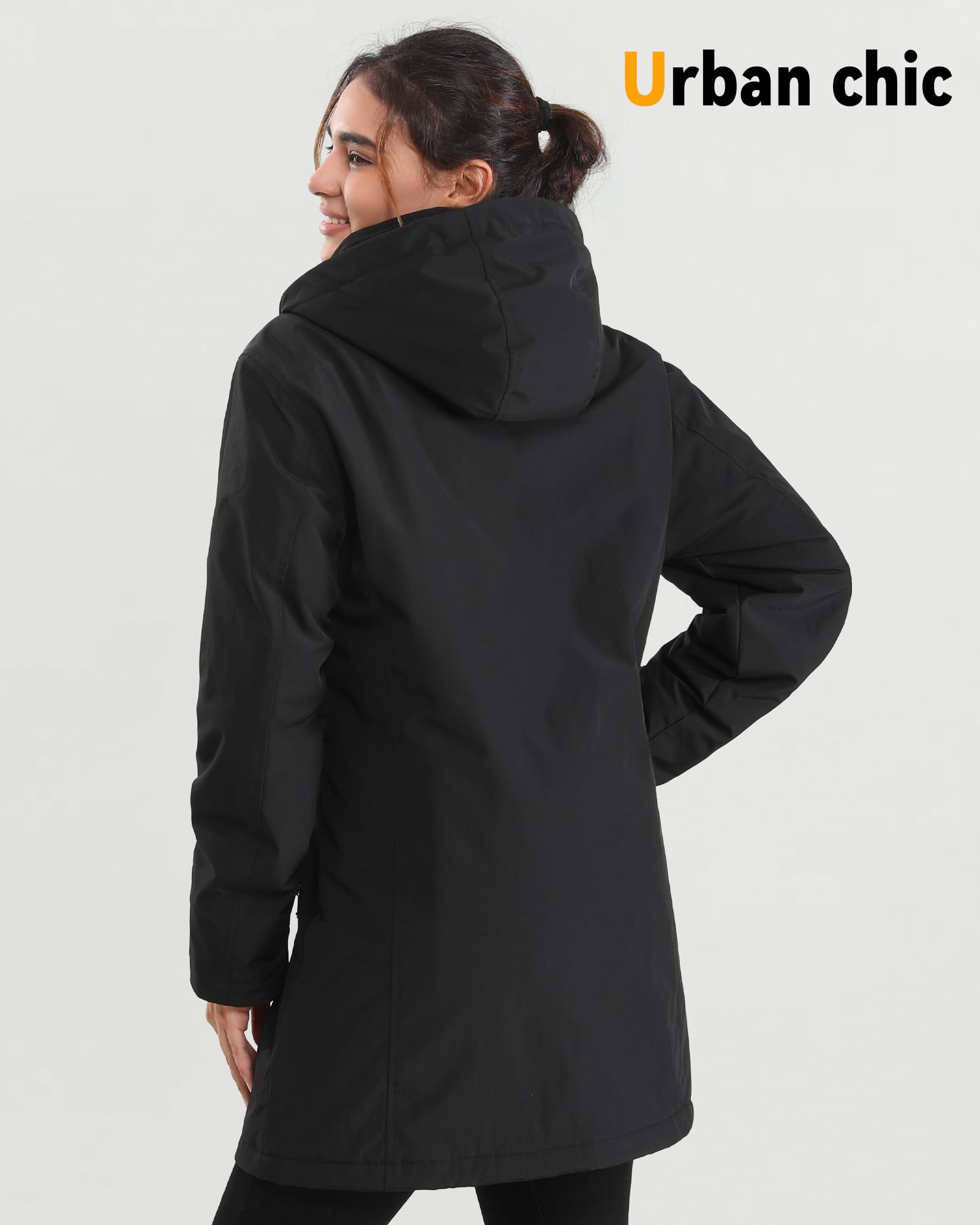 Graphene Heated Jacket for Women - 12V Fast Charging, 18400mAh Large Battery - Winter Warmth for Outdoor Activities, Skiing, Hiking & Camping