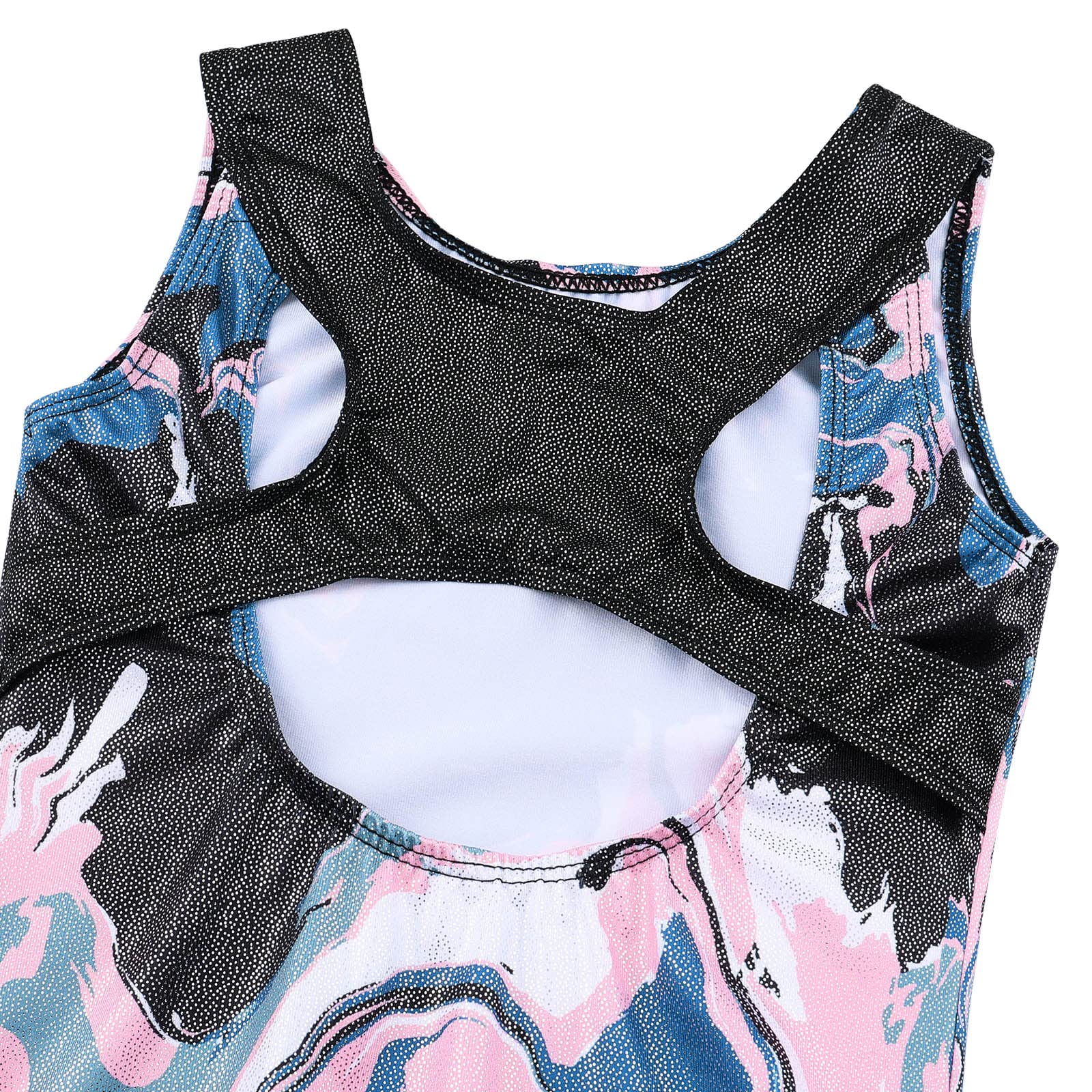 XFGIRLS Girls Gymnastics Leotard with Sparkles - One Piece Ballet Dance Leotard for Kids - Stretchy Activewear for Gymnastics, Dance Practice & Competition
