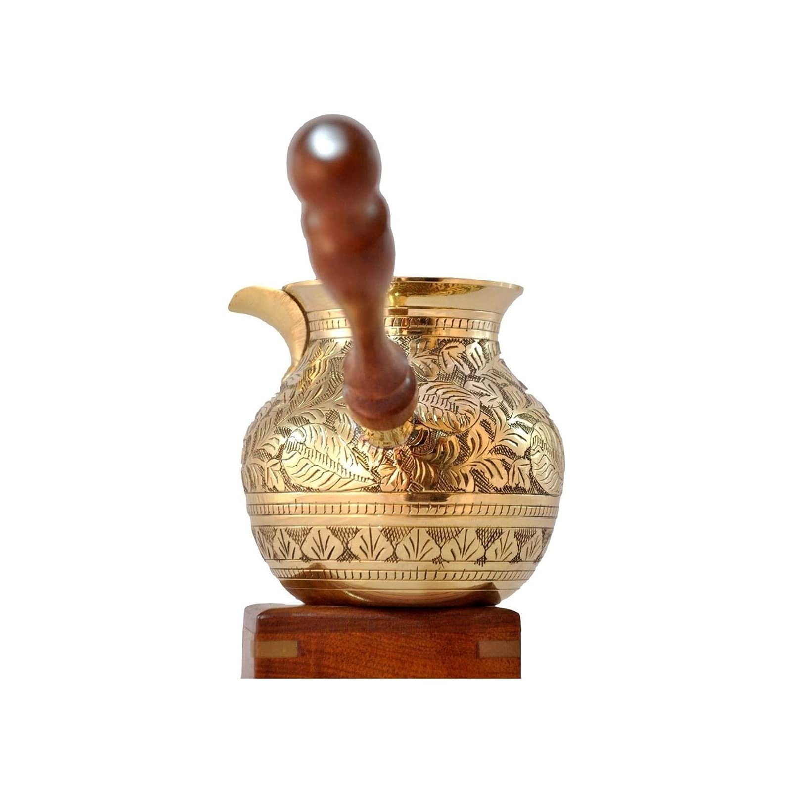 Premium 100% Copper Turkish Coffee Pot - Ottoman Arabic Espresso & Tea Maker with Golden Inlaid Patterns for Authentic Brewing | Perfect for Home, Cafe & Gift Giving