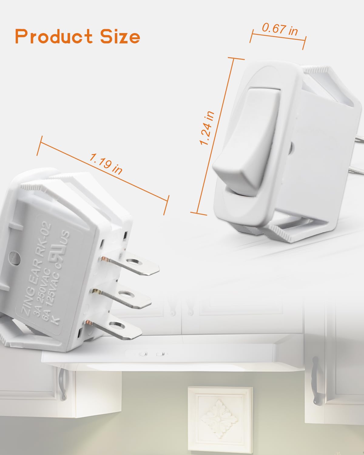 Broan Range Hood Fan Motor and Light Switch Kit Replacement - Compatible with Models S97016971, 97016971, 1194790, 97015617, 97015728 - Perfect for Kitchen Ventilation Repair and Maintenance