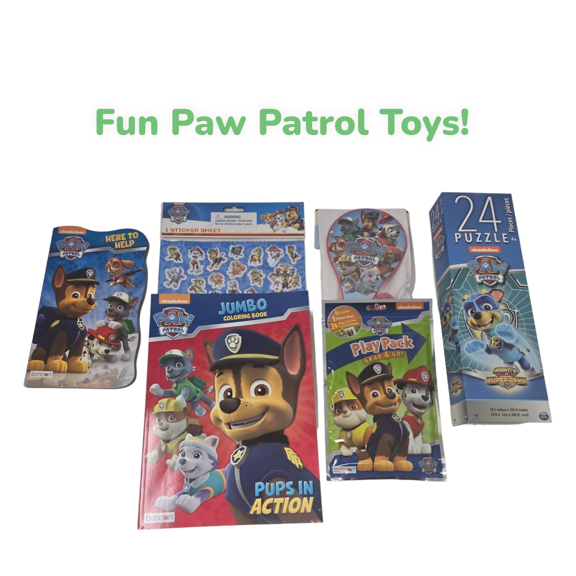 Paw Patrol Easter Basket Pre-Filled with Chase & Marshall Toys, Candy, Water Bottle & Coloring Book - Kids Easter Gift Set for Boys & Girls - Perfect for Easter Egg Hunts, Birthday Parties & Holiday Presents