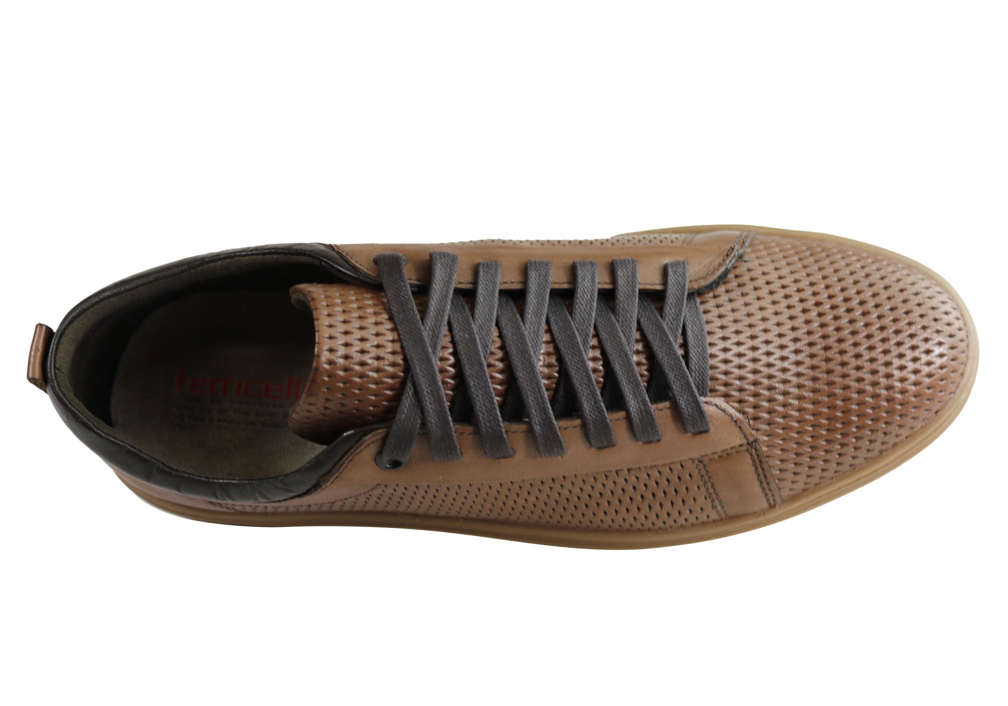 Ferricelli Finch Men's Genuine Leather Lace-Up Casual Shoes - Handcrafted in Brazil - Perfect for Office, Dating & Everyday Wear