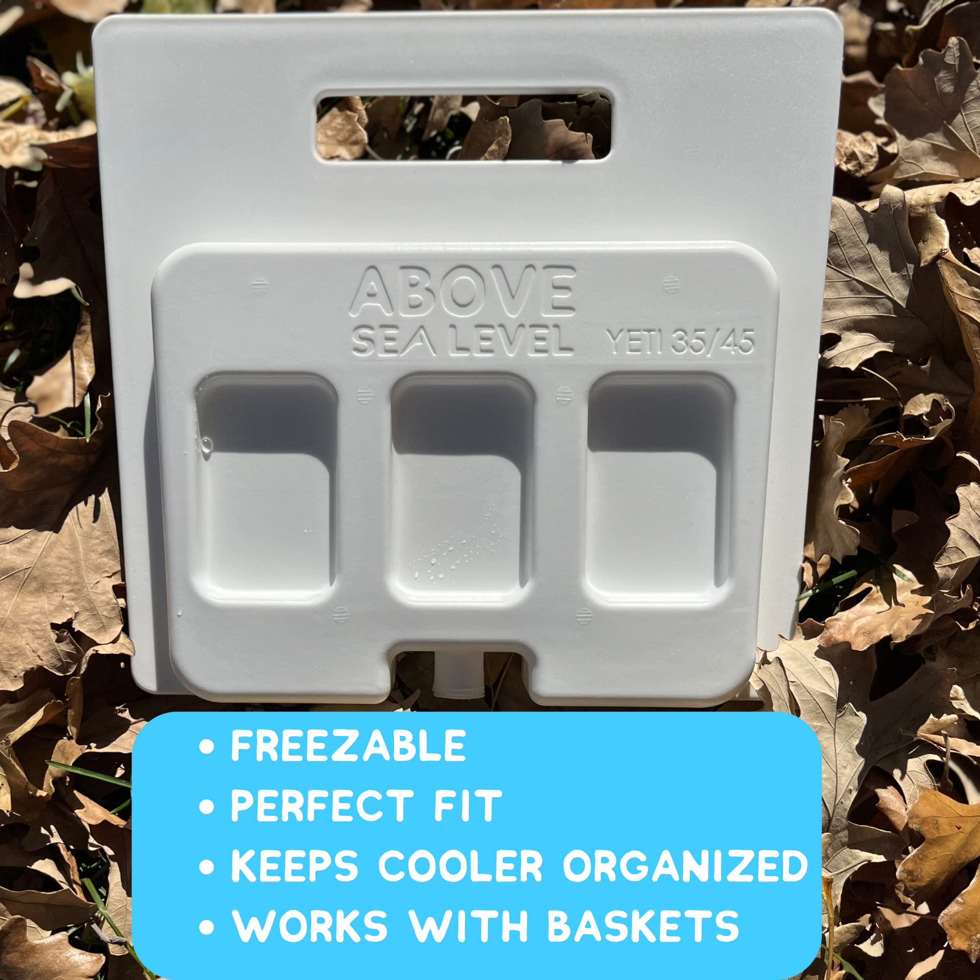 Freezable Ice Pack Divider for YETI Tundra Coolers - Fits YETI Haul, 35, 45, 65 Models - Premium Cooler Accessories for Camping, Fishing & Outdoor Adventures - Reusable Cooler Organizer for Food & Drinks Storage