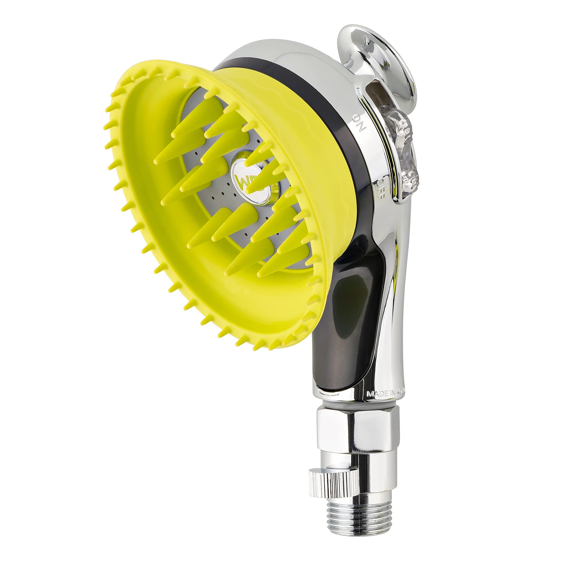 WD Handheld Shower Brush with On/Off Switch & Adjustable Water Pressure - Pet & Human Use for Bathing, Grooming & Cleaning - Perfect for Dogs, Cats & Household Shower Needs