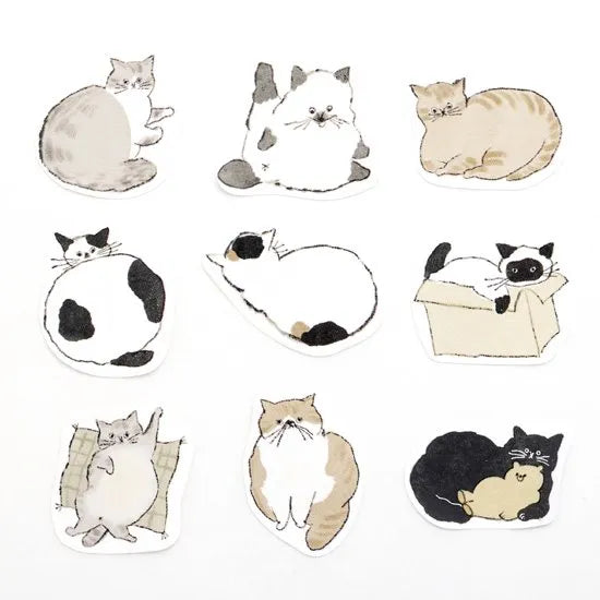 Writable Sticker Roll - Yuru Neko Memo Notes for Journaling, Planning & Organization | Cute Cat Memo Pad for Office, School & Home Use