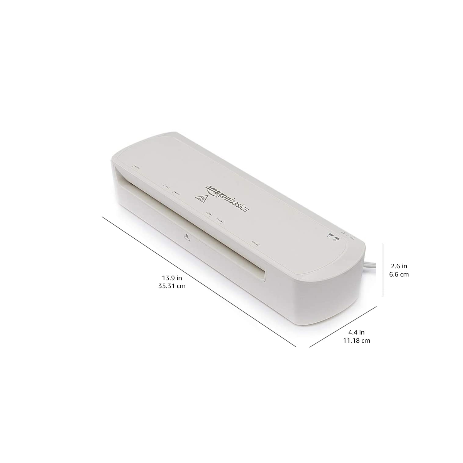 Amazon Basics 9-Inch Thermal Laminator Machine - White | Perfect for Home, Office & School Projects | Document Protection & DIY Crafts