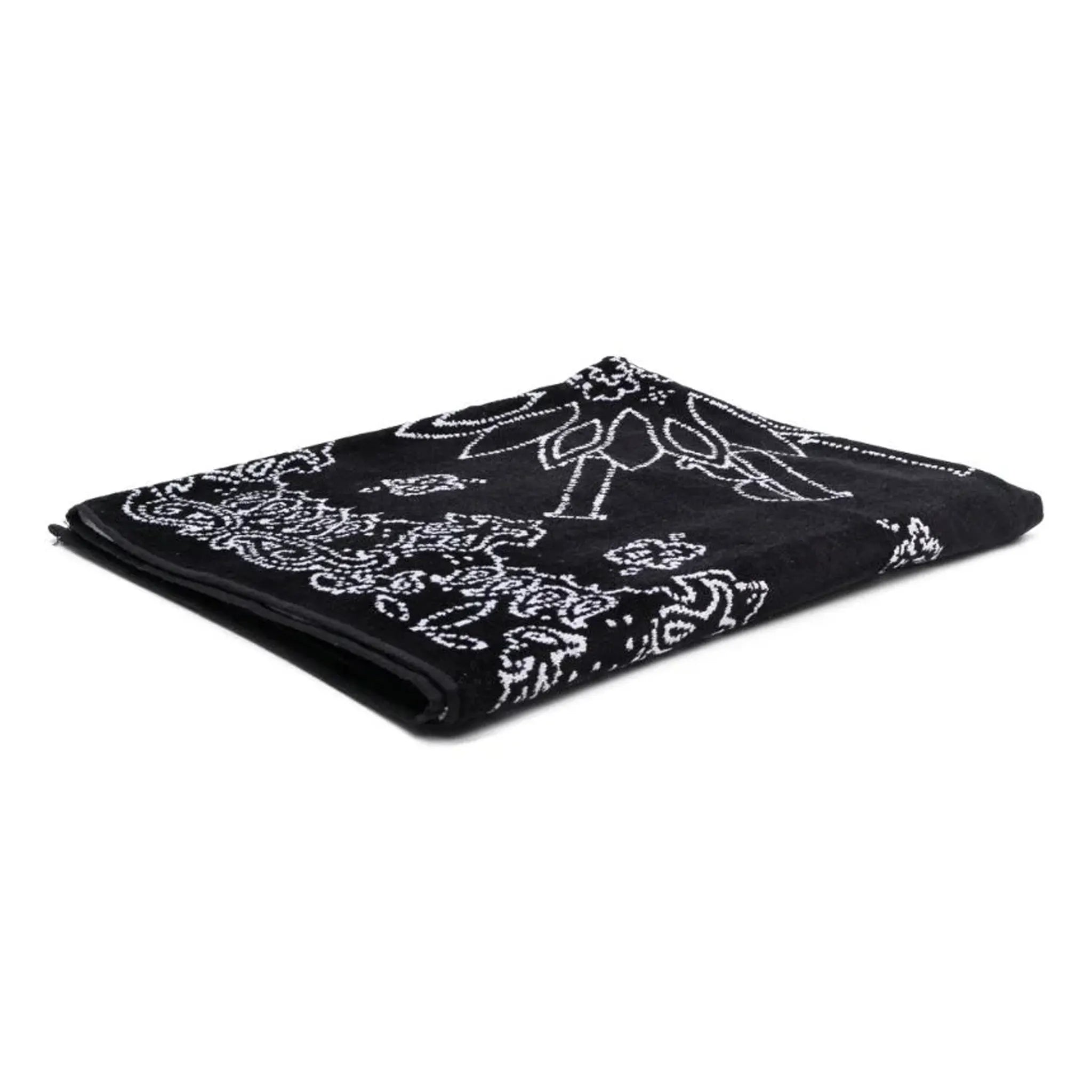 Amiri Bandana Black Towel - Stylish & Soft Cotton Bandana for Men & Women - Perfect for Fashion Accessories, Headwear & Outdoor Activities