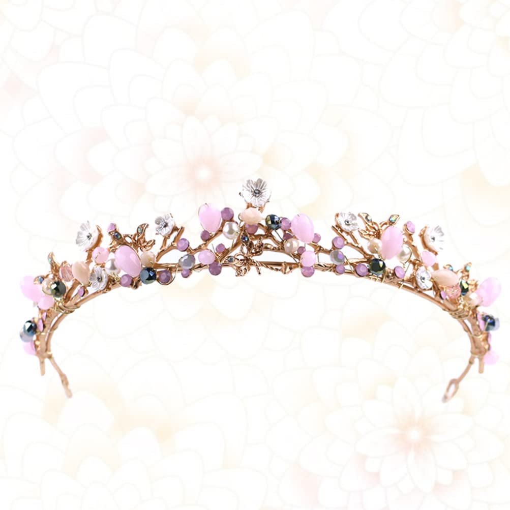 FOMIYES Luxury Crystal Flower Tiara for Women - Rhinestone Bridal Crown, Baroque Wedding Headpiece, Birthday & Pageant Jewelry | Perfect for Brides, Prom, Quinceañera, and Special Occasions