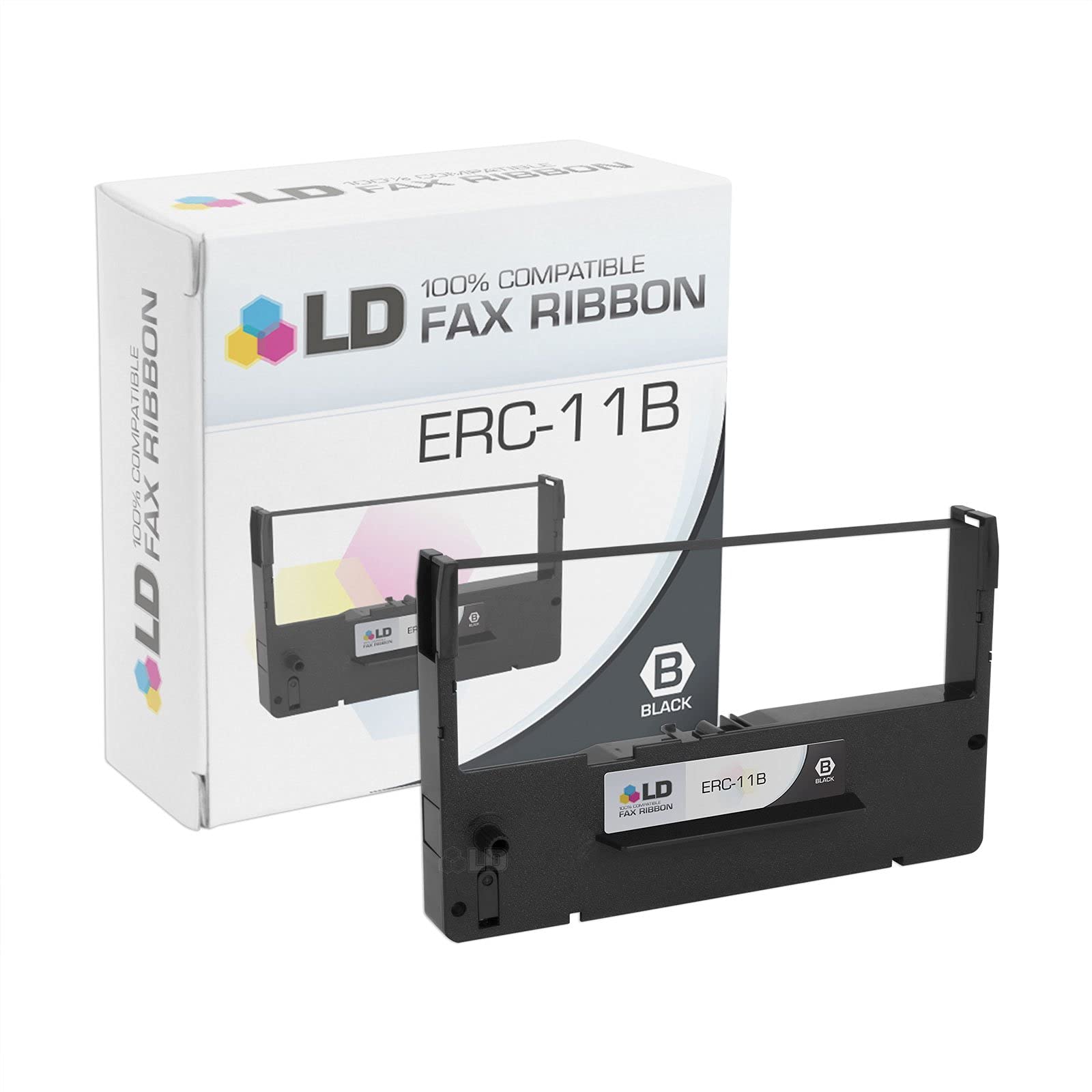 Epson ERC-11 Compatible Black Printer Ribbon Cartridge Replacement - High-Quality LD Compatible Ink Ribbon for Epson Printers - Perfect for Office, Retail, and Shipping Label Printing