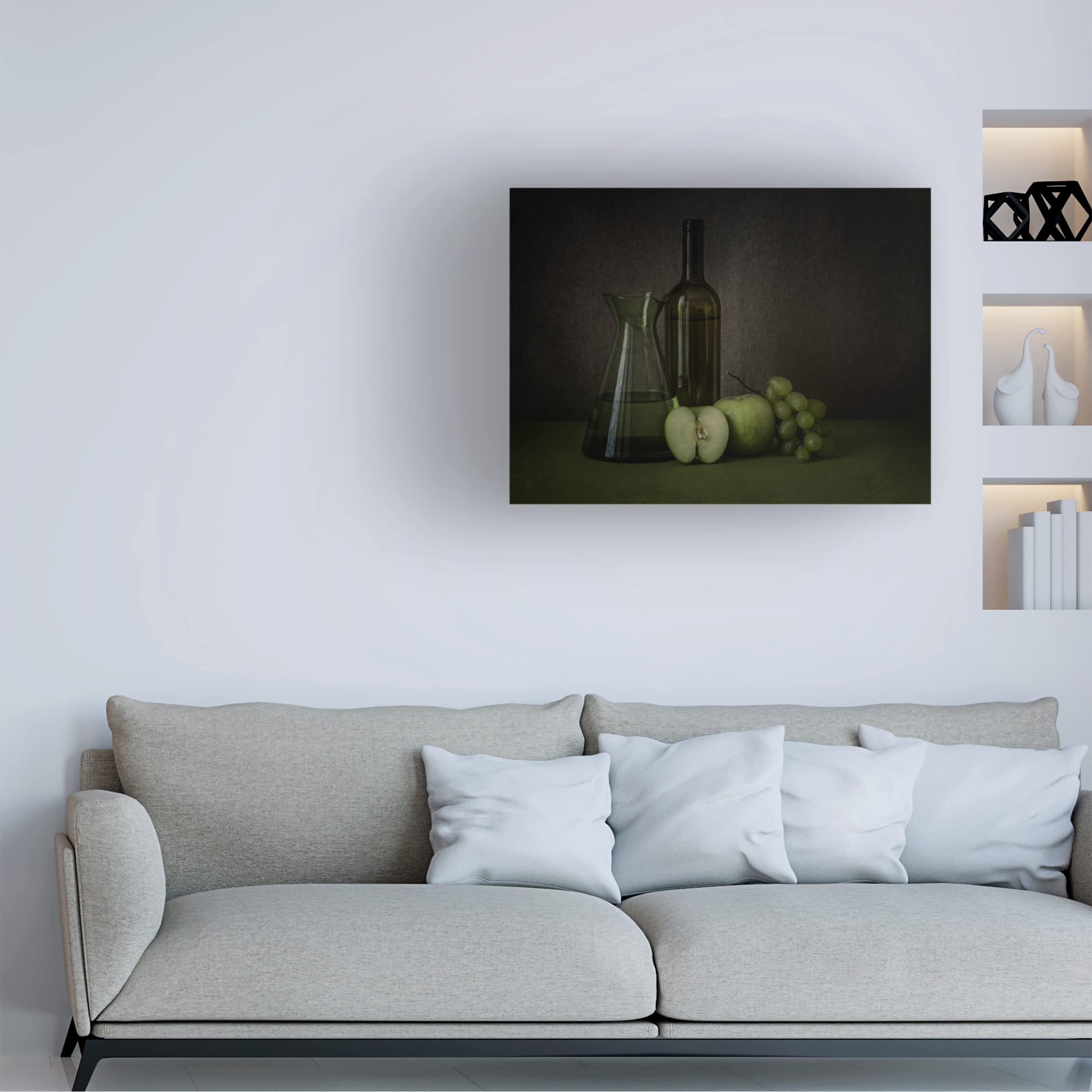 Trademark Fine Art 'Green' Canvas Art by Lenka - Modern Abstract Wall Decor for Living Room, Bedroom & Office - Perfect for Home & Office Decor
