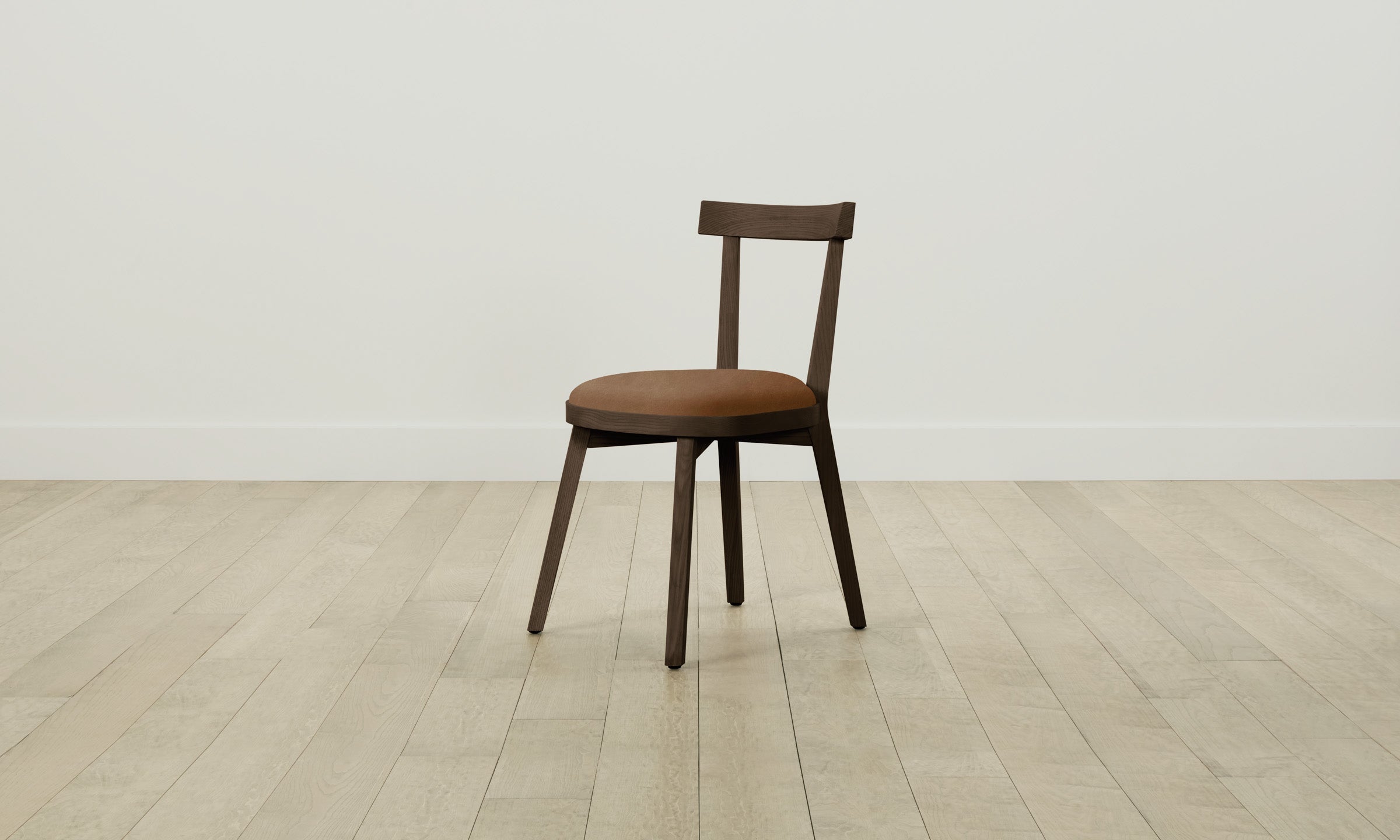 Allen Dining Chair - Premium Tuscan Leather in Cognac Brown - Perfect for Kitchen, Dining Room & Office Decor