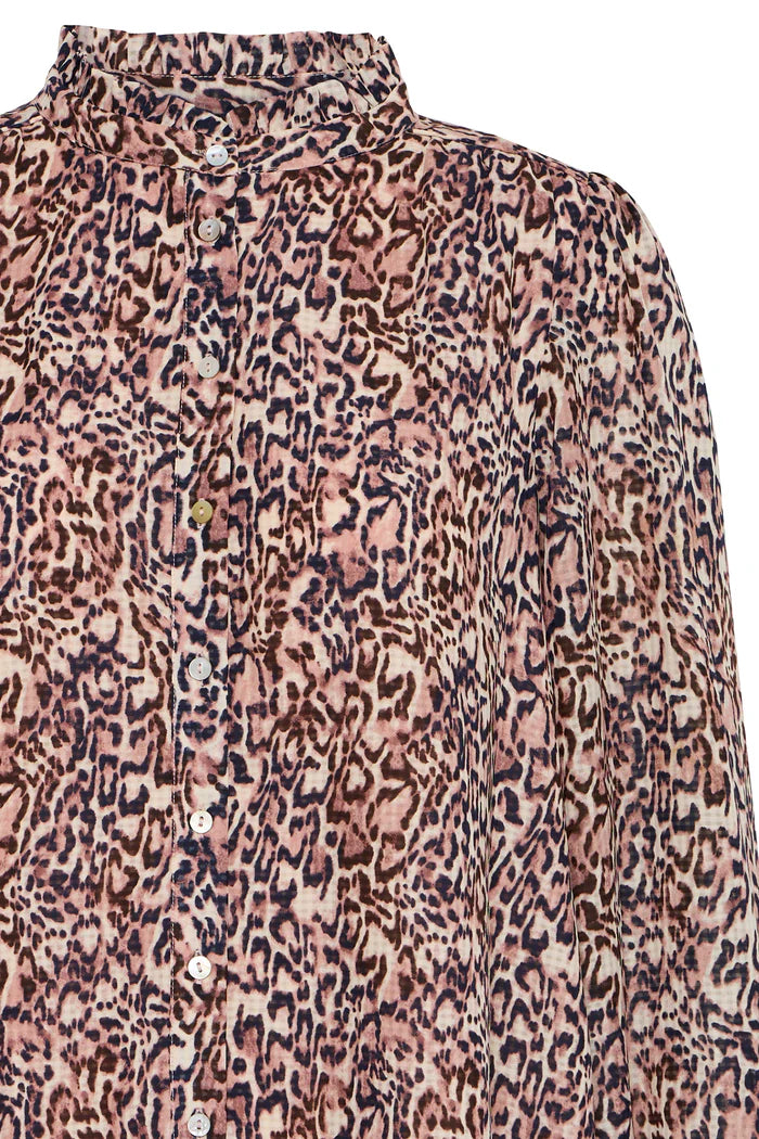 Fashionable Leopard Print Long Sleeve Mini Dress for Women - Party, Date Night & Casual Wear