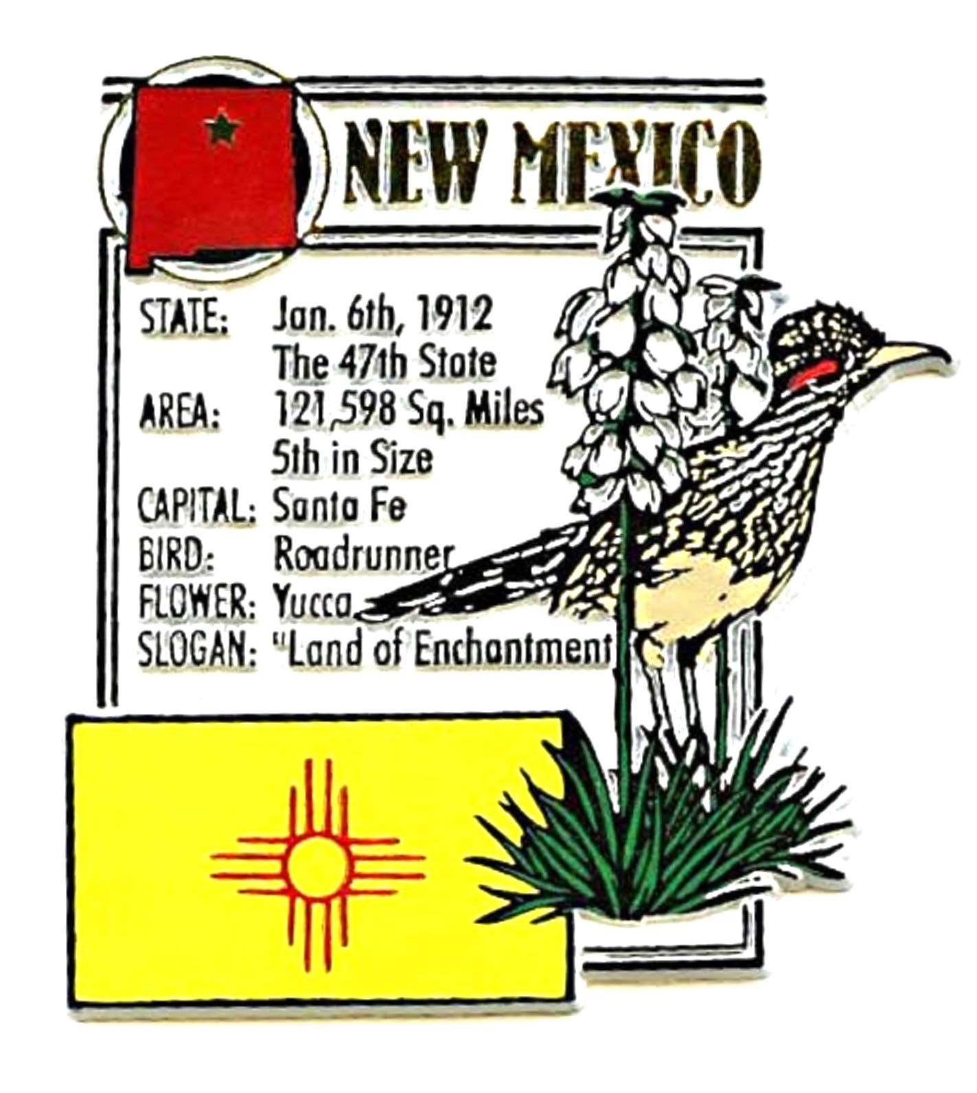 New Mexico The Land of Enchantment State Souvenir Fridge Magnet - Collectible Travel Memorabilia for Refrigerators, Lockers & Office Decor