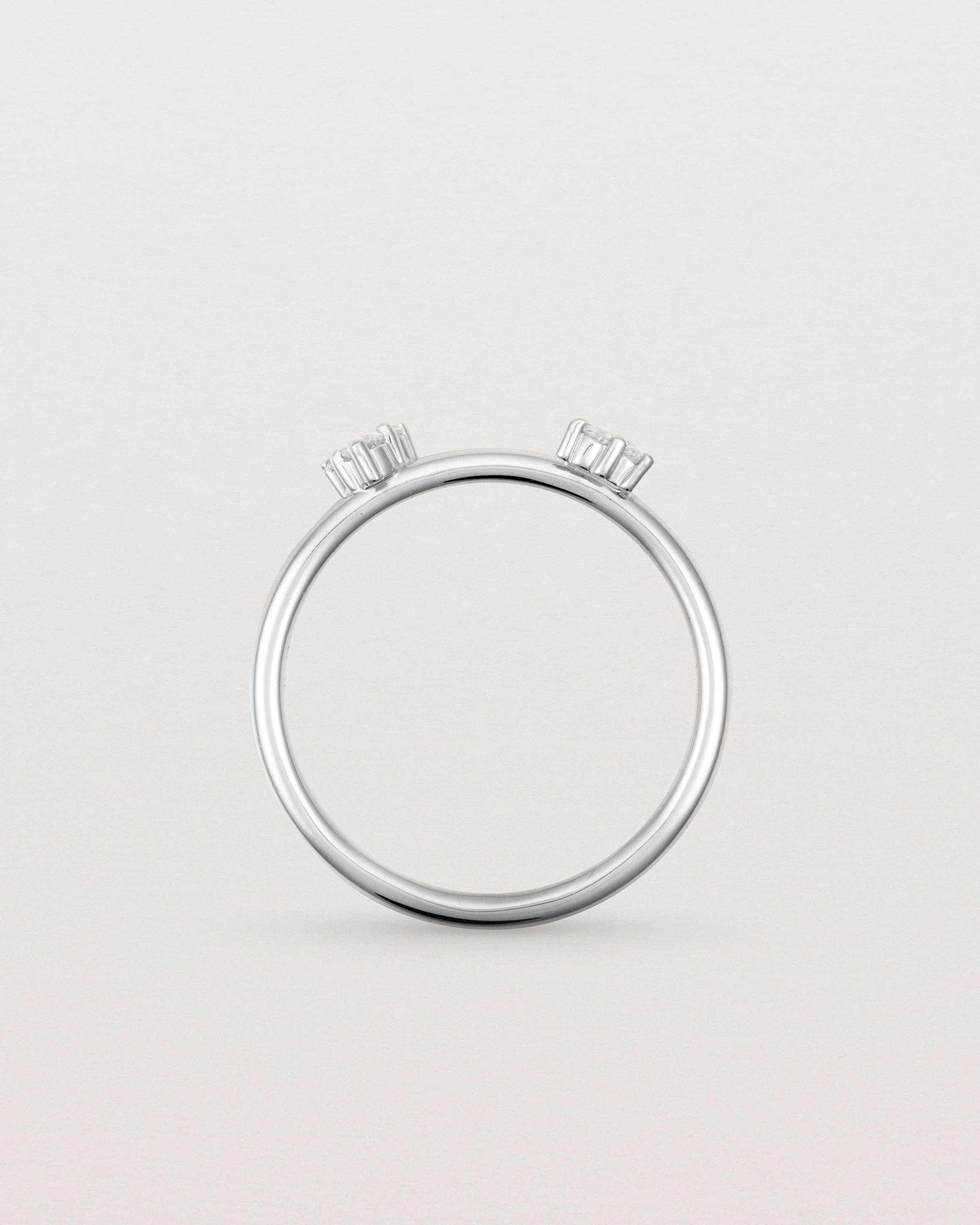 Della Cluster Ring with Genuine Diamonds | Elegant Stackable Wedding Band for Women | Perfect for Engagement, Anniversary & Special Occasions