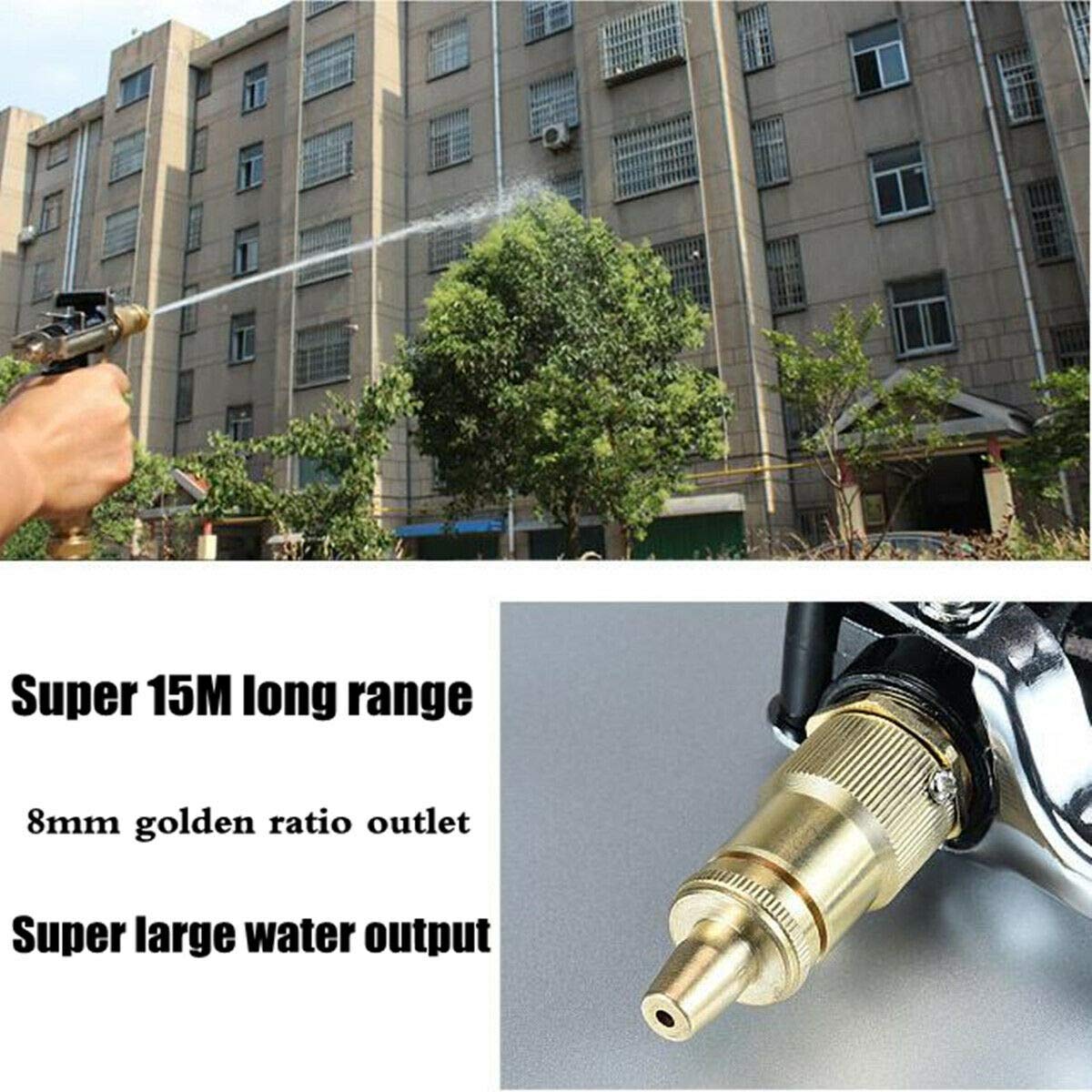 Adjustable Garden Hose Nozzle - 5 Spray Patterns for Car Wash & Plants