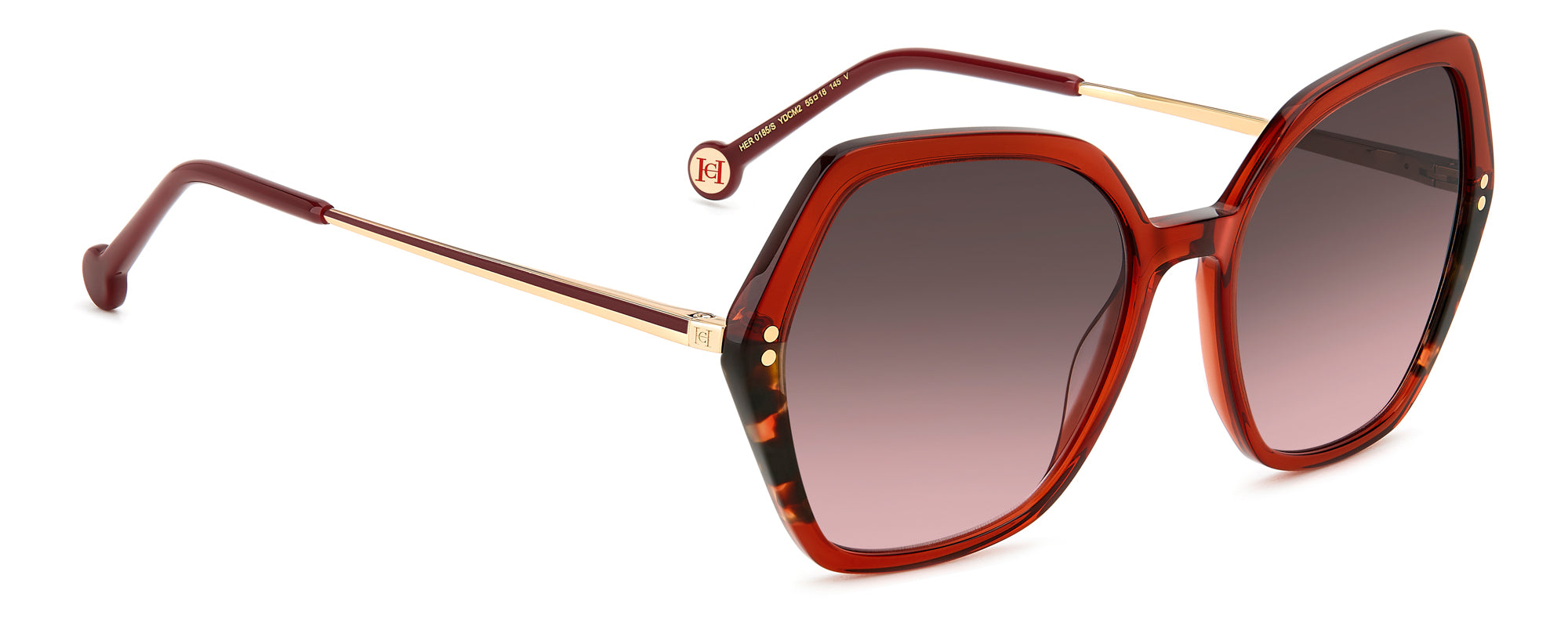 Carolina Herrera HER 0185/S Sunglasses - Luxury Designer Shades for Women, UV Protection & Fashion Statement - Perfect for Beach, Driving & Outdoor Activities